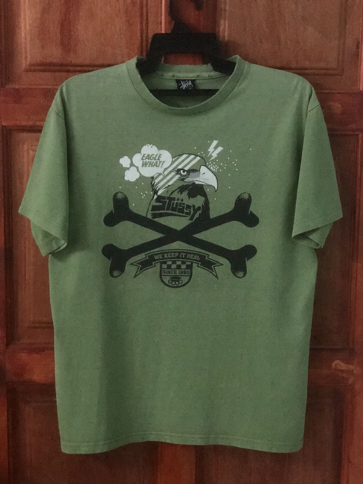 Stussy × Vintage Vintage Stussy Eagle Distressed Tee Size US M / EU 48-50 / 2 - 1 Thumbnail