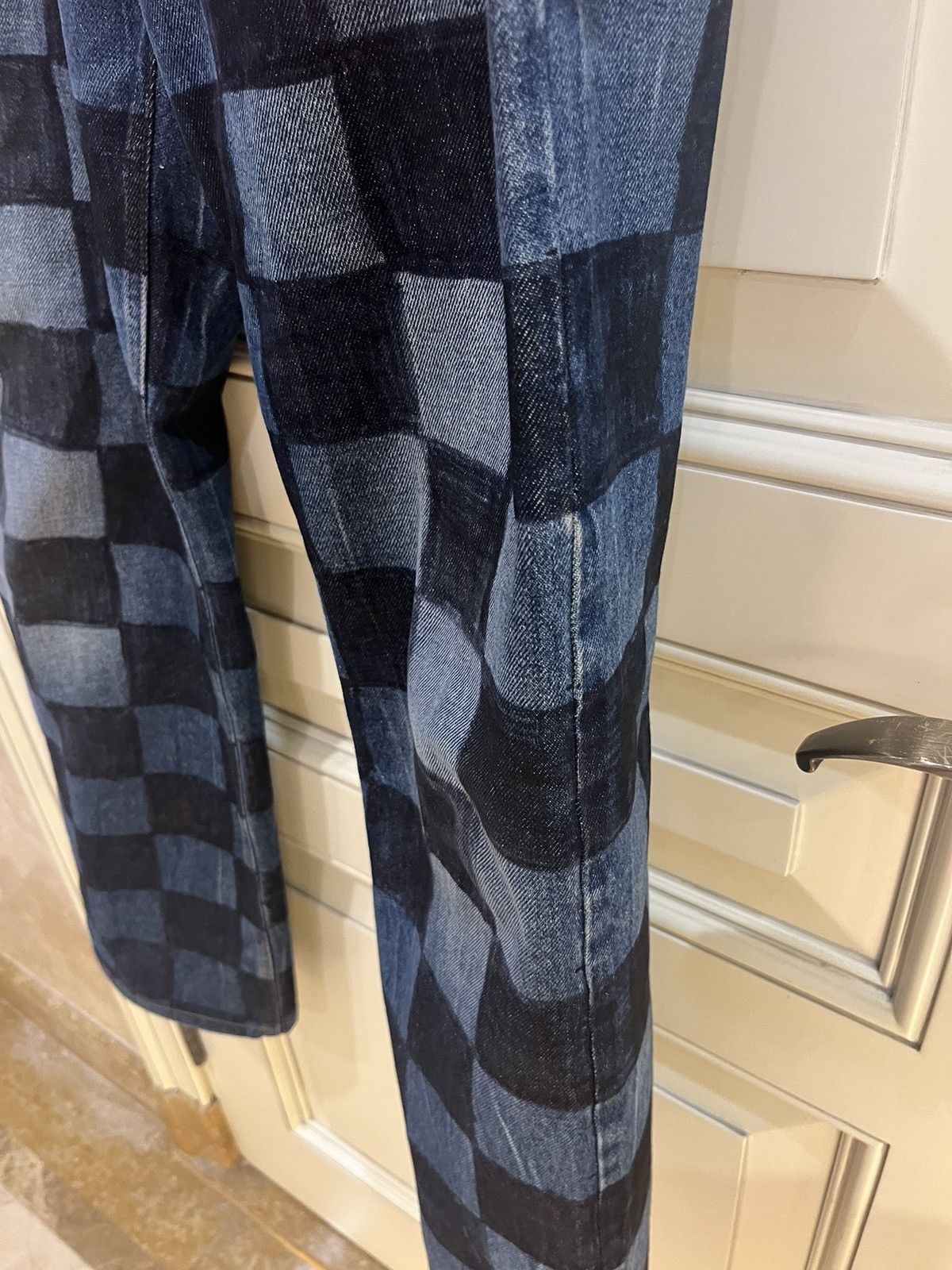 Balenciaga Checkerboard Paris Fit Sharpie Ombre Jeans Size US 30 / EU 46 - 8 Thumbnail