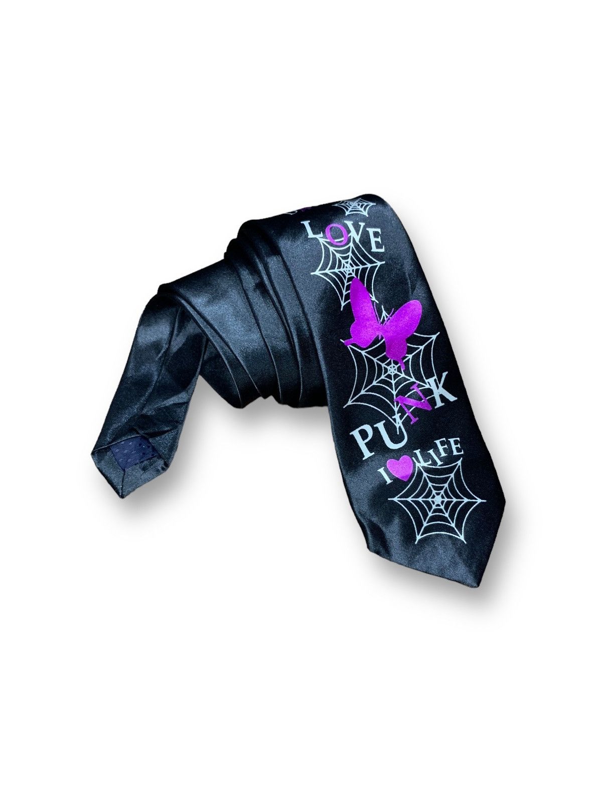 Punk Love butterfly gothic rock bondage slim neck tie