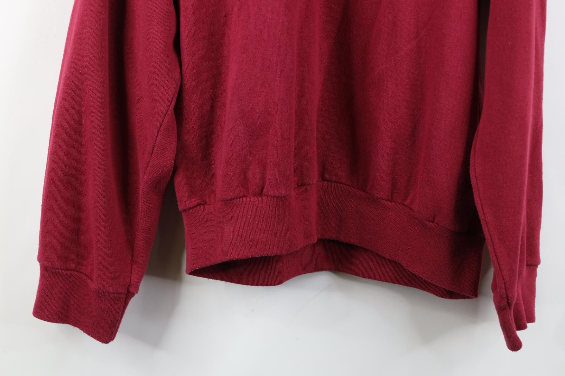 Vintage Vintage 90s Streetwear Raglan Crewneck Sweatshirt Red USA Size US L / EU 52-54 / 3 - 12 Thumbnail