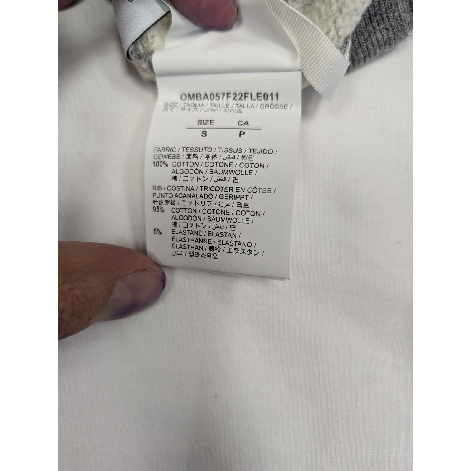 Off-White o1rshd1 Wave outl Diag Slim Crewneck sweatshirt Melange Grey Size US S / EU 44-46 / 1 - 12 Thumbnail