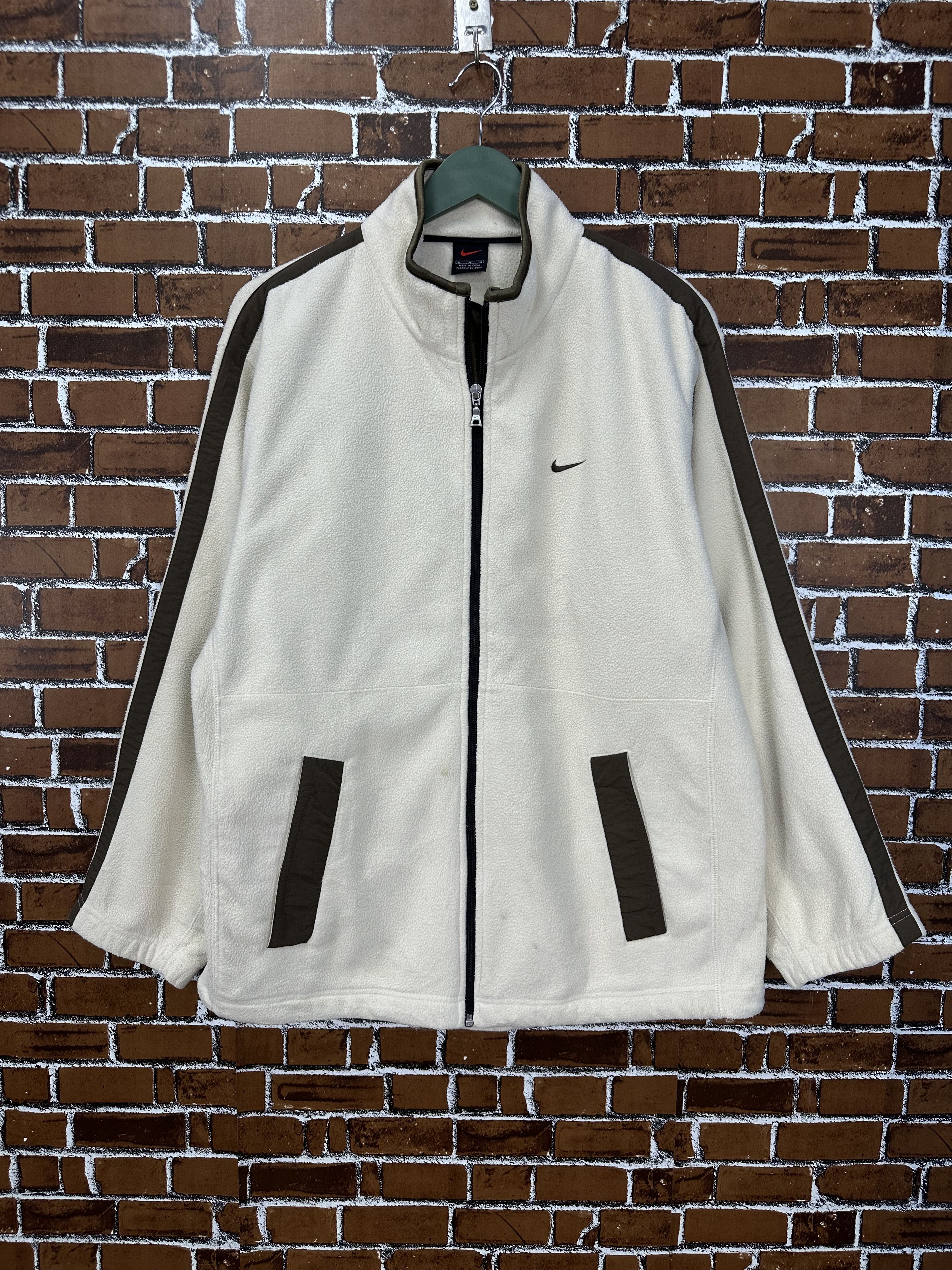 Nike Vintage Nike Swoosh Fleece Track Jacket Z372 Size US M / EU 48-50 / 2 - 1 Thumbnail