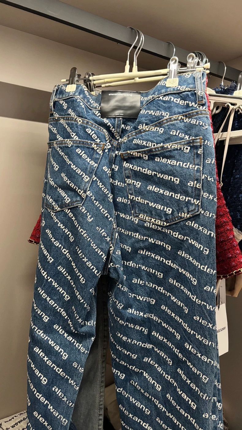 Alexander Wang Alexander Wang Logo Straight Leg Jeans- Size 28" / US 6 / IT 42 - 1 Thumbnail