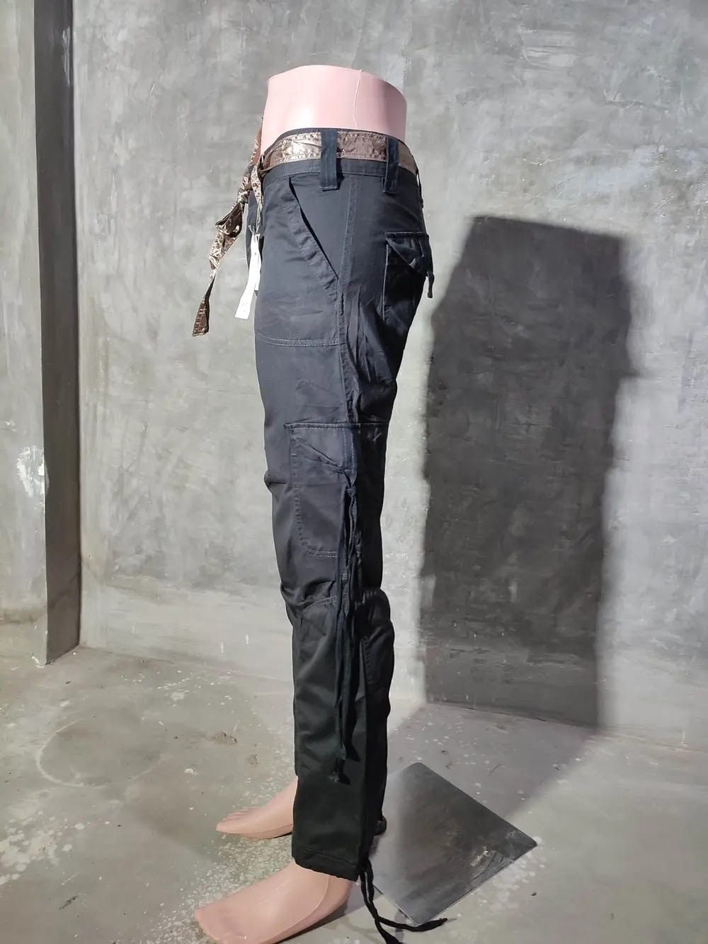 Japanese Brand Mari Posa Black Cargo Pants Size US 30 / EU 46 - 9 Thumbnail