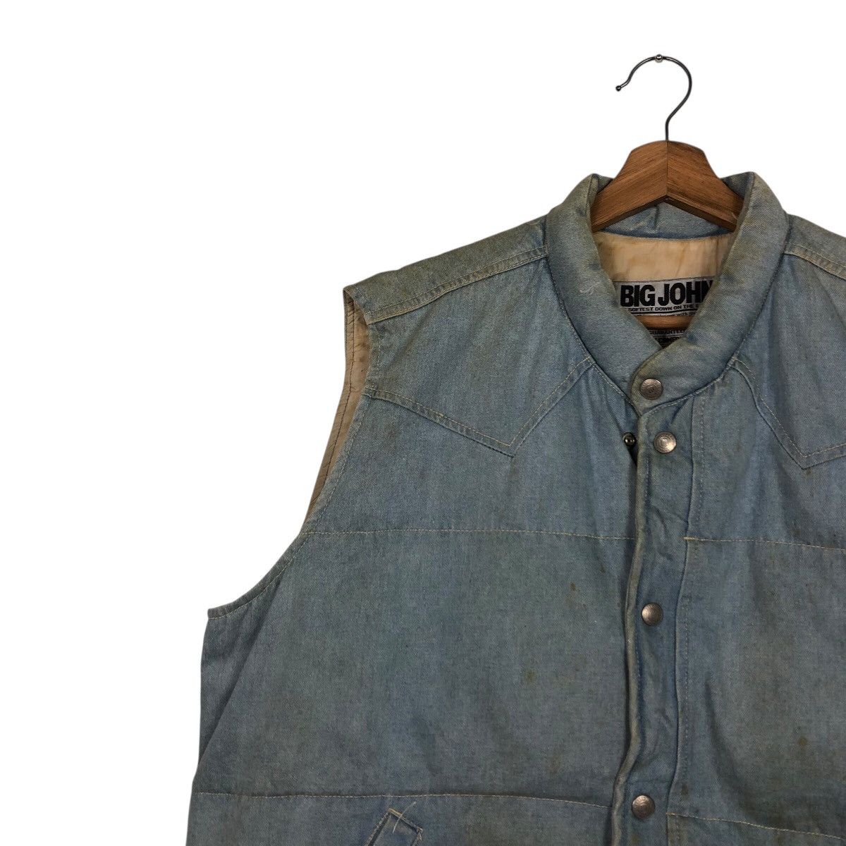 Japanese Brand Big John Vintage Duck-Lined Denim Vest Size US L / EU 52-54 / 3 - 8 Thumbnail