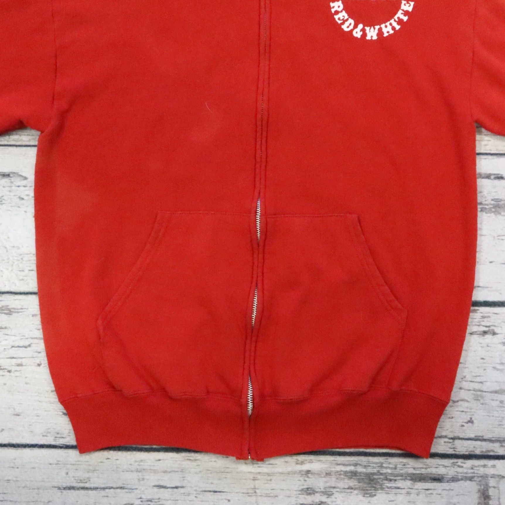 Jerzees Vintage Hells Angel Support Red and White 81 San Jose Zip Up Hoodie Sweatshirt Hoodie M Red Mens Size US M / EU 48-50 / 2 - 6 Thumbnail