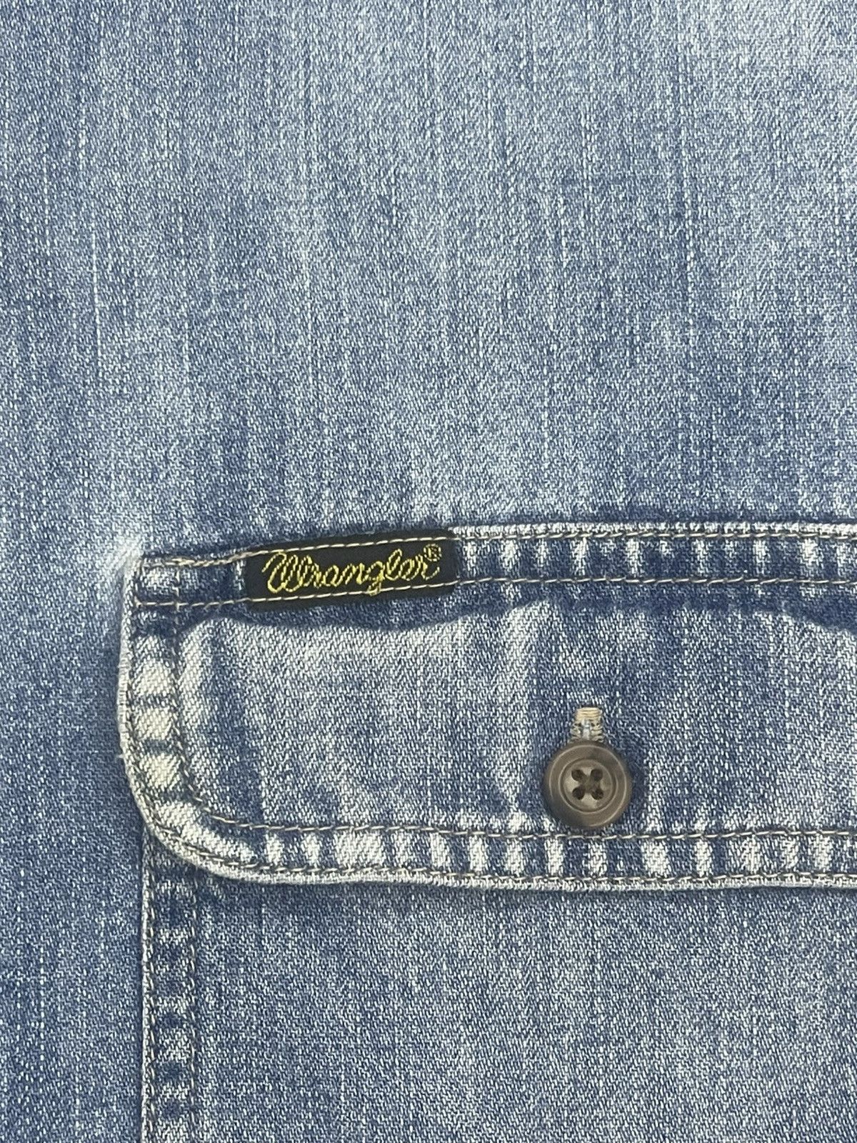 Wrangler Vintage Wrangler Western Shirt Double Pocket Distressed s13 Size US L / EU 52-54 / 3 - 5 Thumbnail