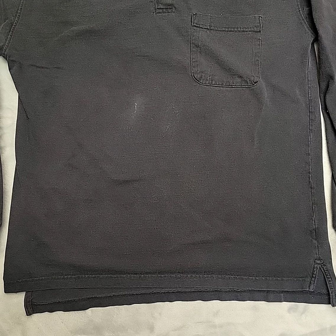Walls Walls Shirt Mens XL Black Henley Long Sleeve Pullover Work Casual Workwear Size US XL / EU 56 / 4 - 2 Thumbnail