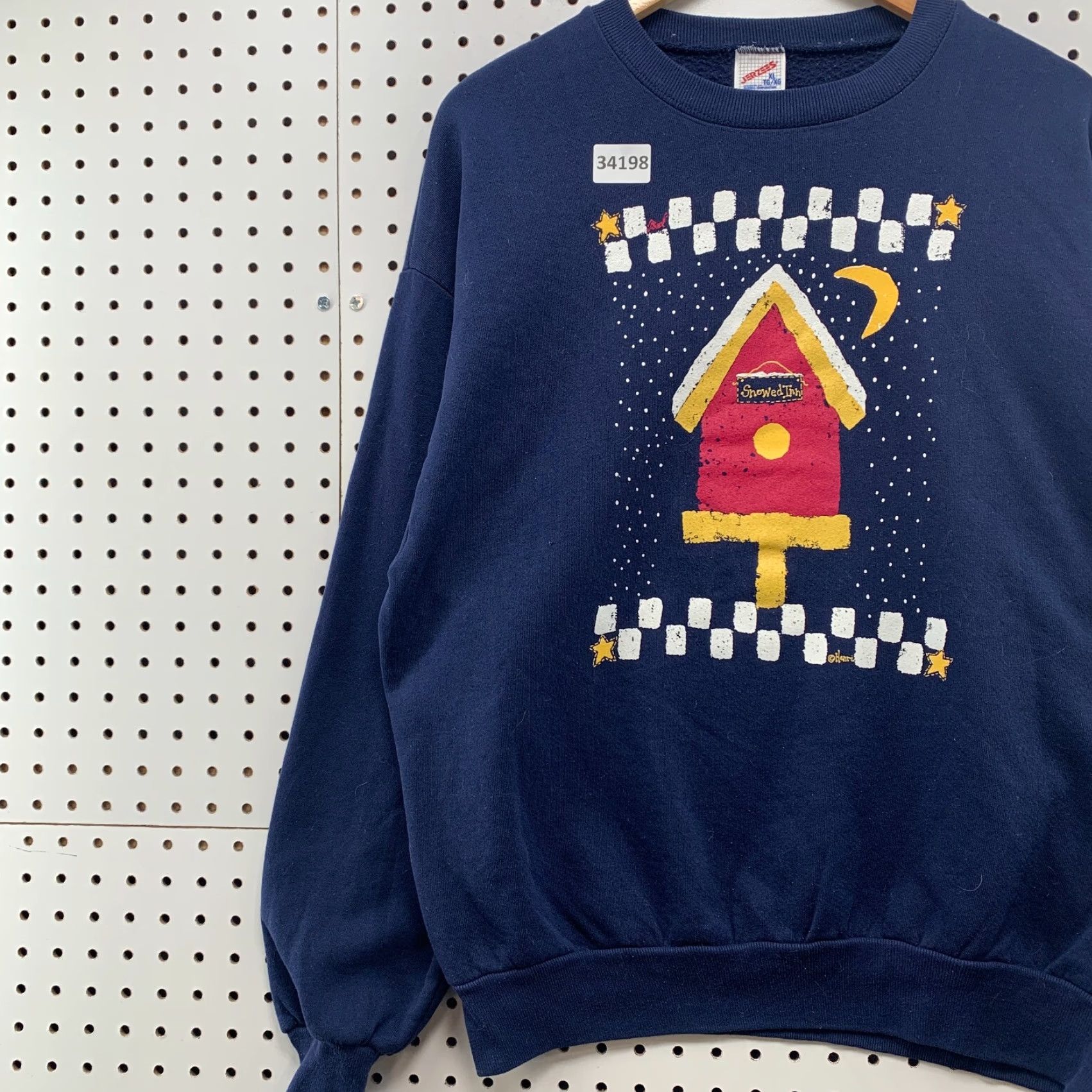 Jerzees VINTAGE 90s Bird House Grandma Sweatshirt Mens XL Blue Pullover 23.5x26.5 Size US XL / EU 56 / 4 - 3 Thumbnail