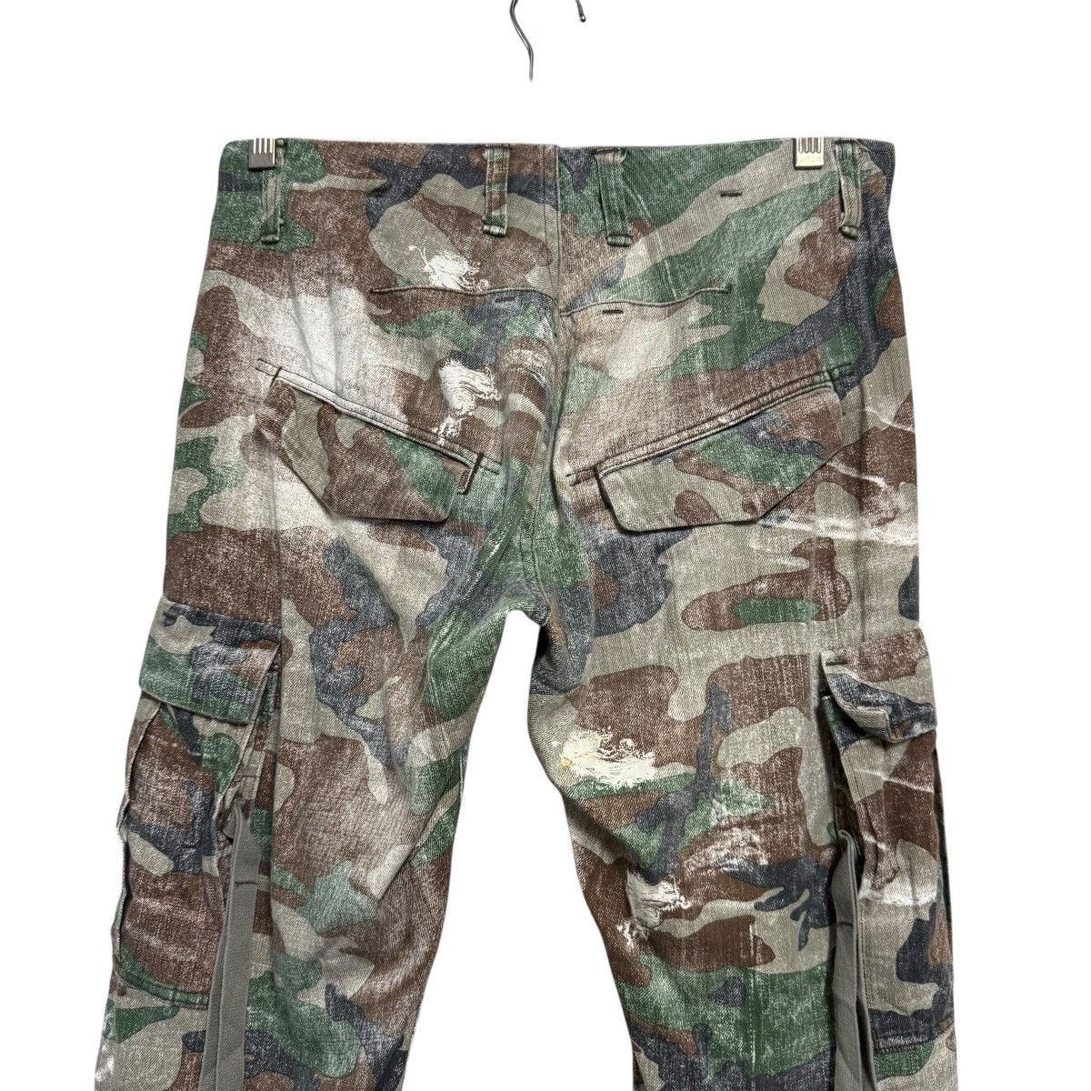 Japanese Brand RNA SLANG Cargo Camo Cropped Pants Size US 30 / EU 46 - 9 Thumbnail