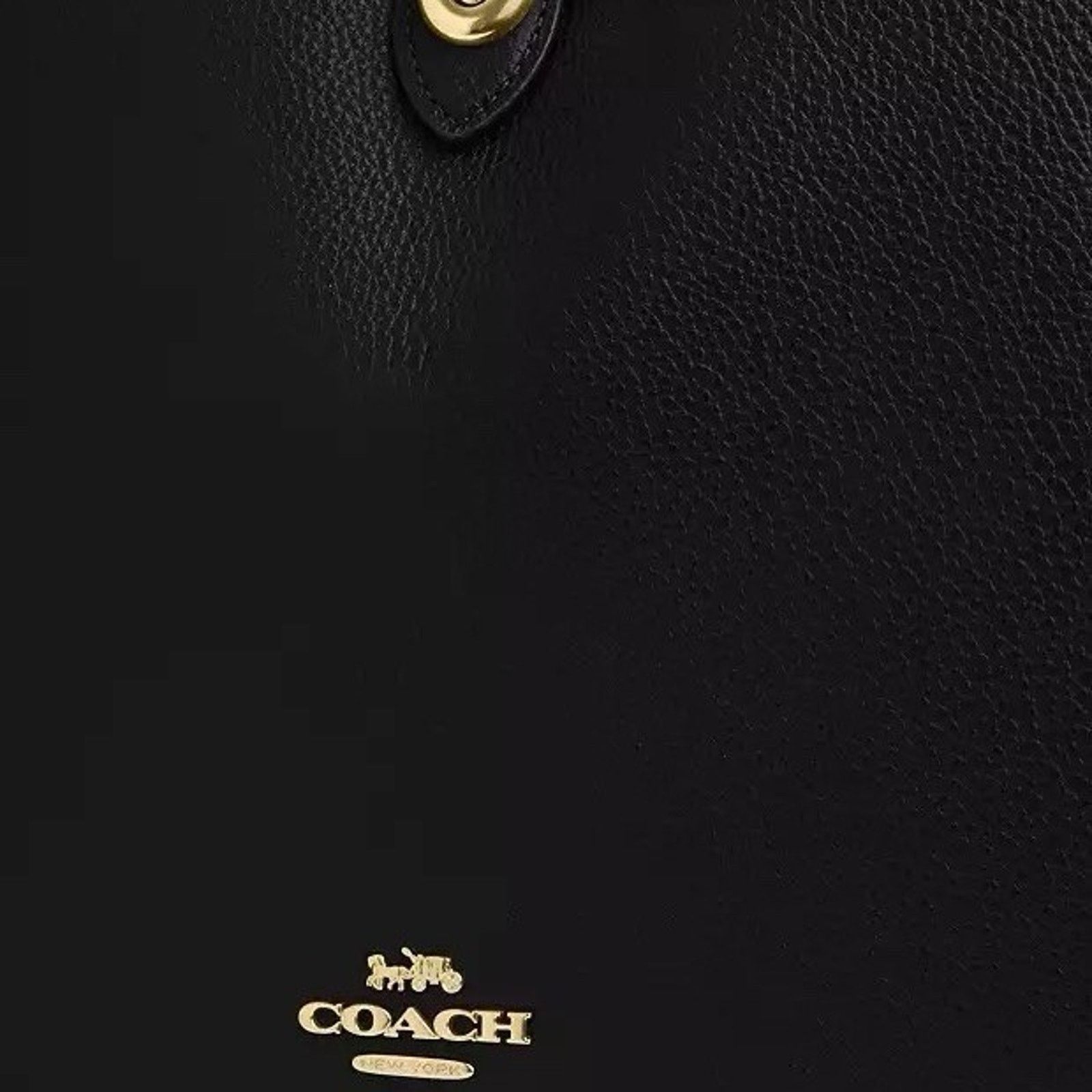 Coach NWT COACH Hadley Large Shoulder Bag Gold/Black CCD65 Size ONE SIZE - 10 Thumbnail