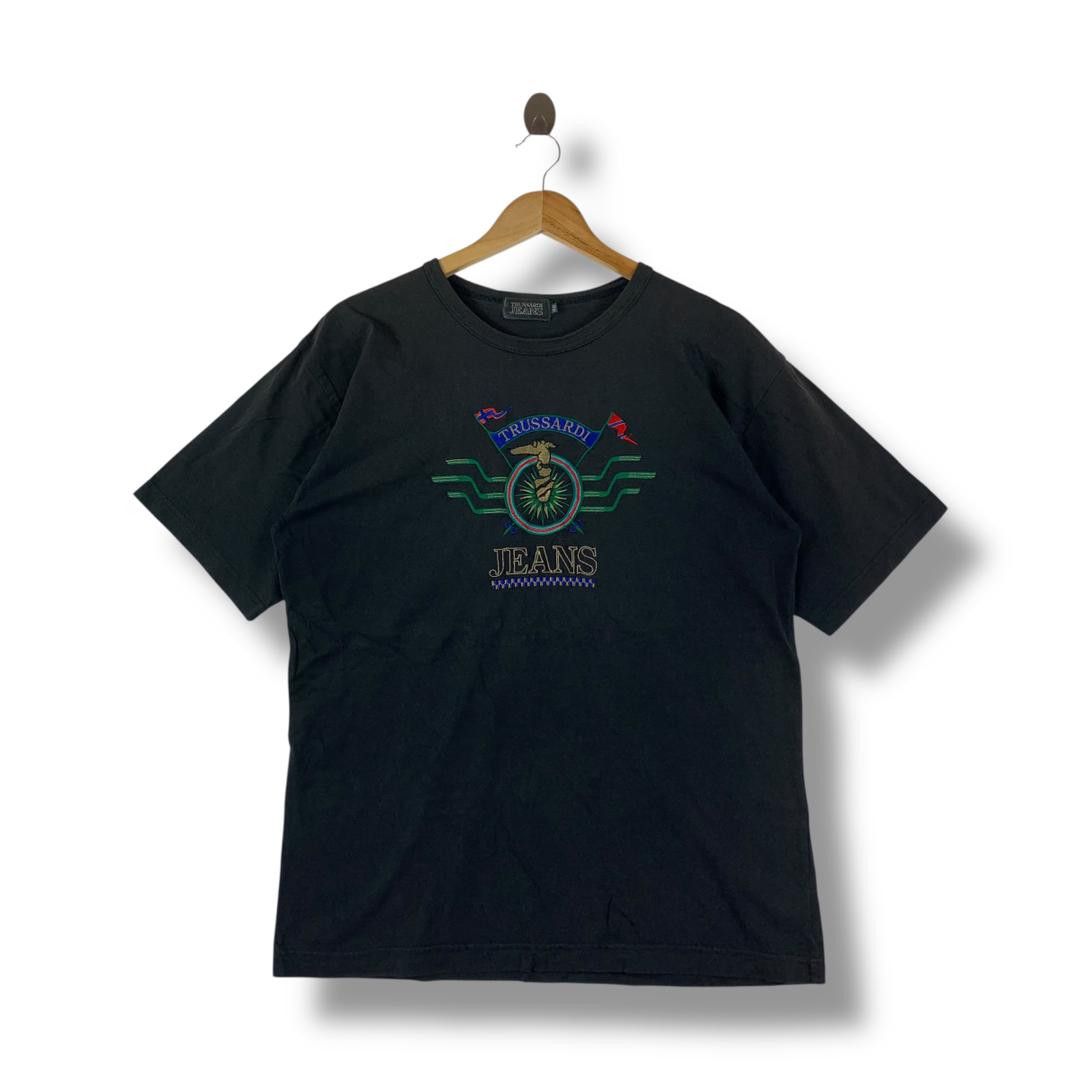 Trussardi Vintage TRUSSARDI embroidery logo tee Size US M / EU 48-50 / 2 - 1 Thumbnail
