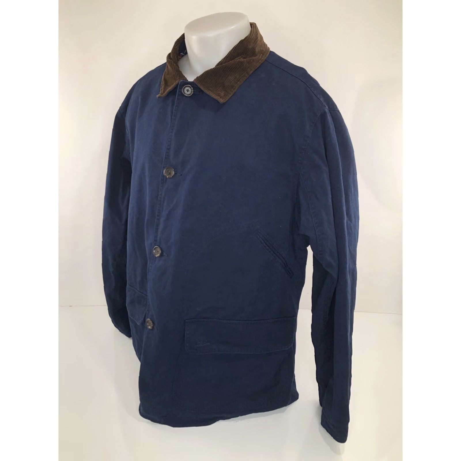 Polo Ralph Lauren VINTAGE Polo / Ralph Lauren Jacket Ranch Field Barn Chore Mens XL Blue Canvas Cotton Size US XL / EU 56 / 4 - 3 Thumbnail