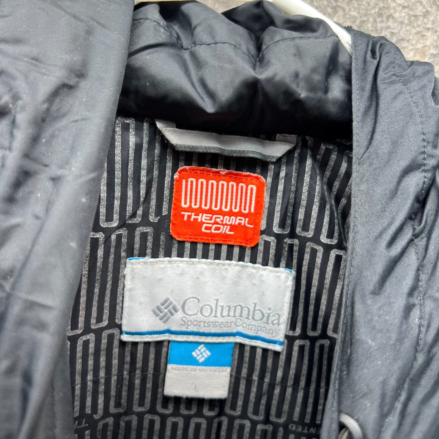 Vintage Columbia Jacket Mens XL Black Thermal Hooded Full Zip Windbreaker Vintage Size US XL / EU 56 / 4 - 7 Thumbnail