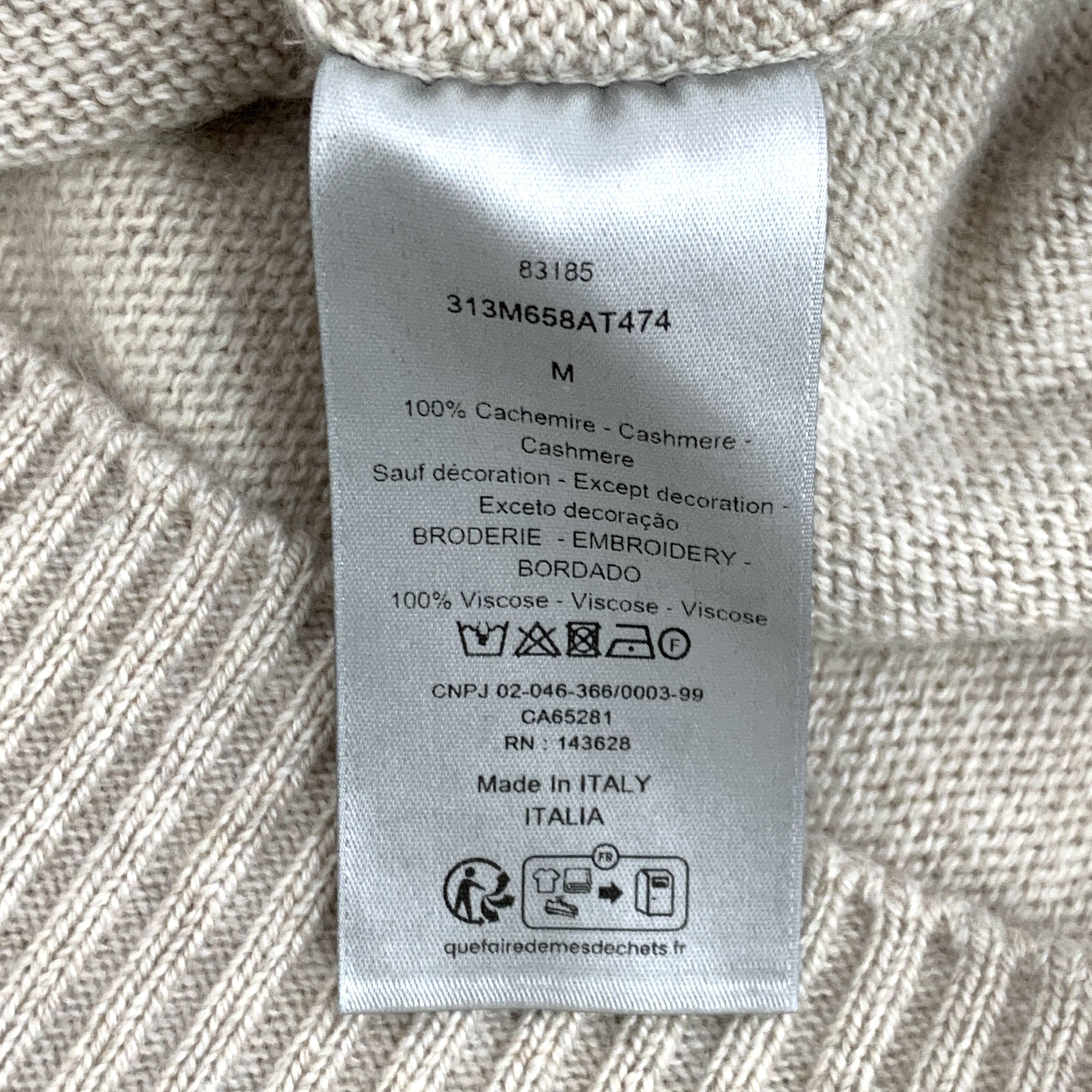 Dior Dior Logo Cashmere Hoodie Oat (M) Size US M / EU 48-50 / 2 - 8 Thumbnail