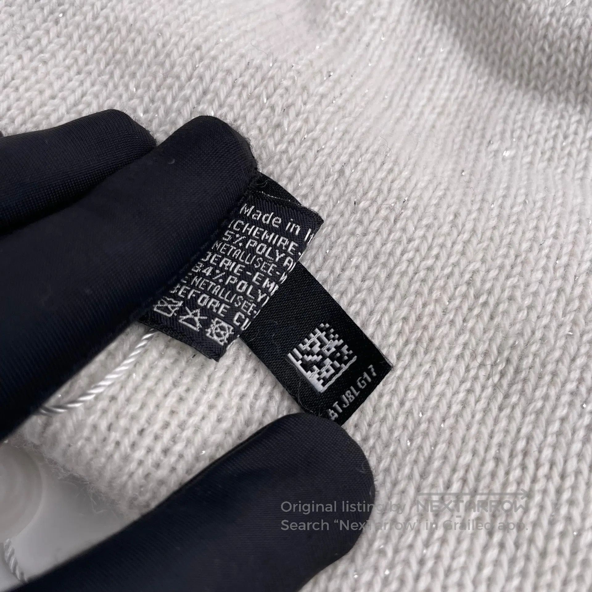 Chanel Chanel White Sequin Embroidered Letter Cold Hat| Size ONE SIZE - 7 Thumbnail