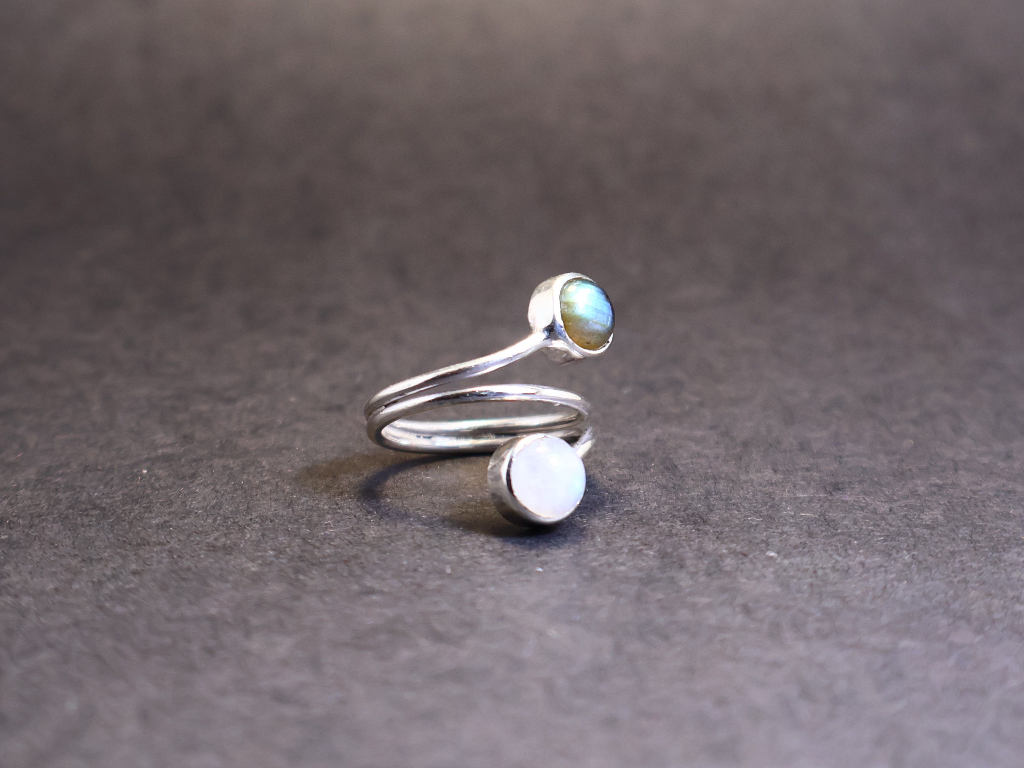 Handmade Moonstone Ring, Labradorite ring, 925 Handmade Silver Ring, Size ONE SIZE - 6 Thumbnail