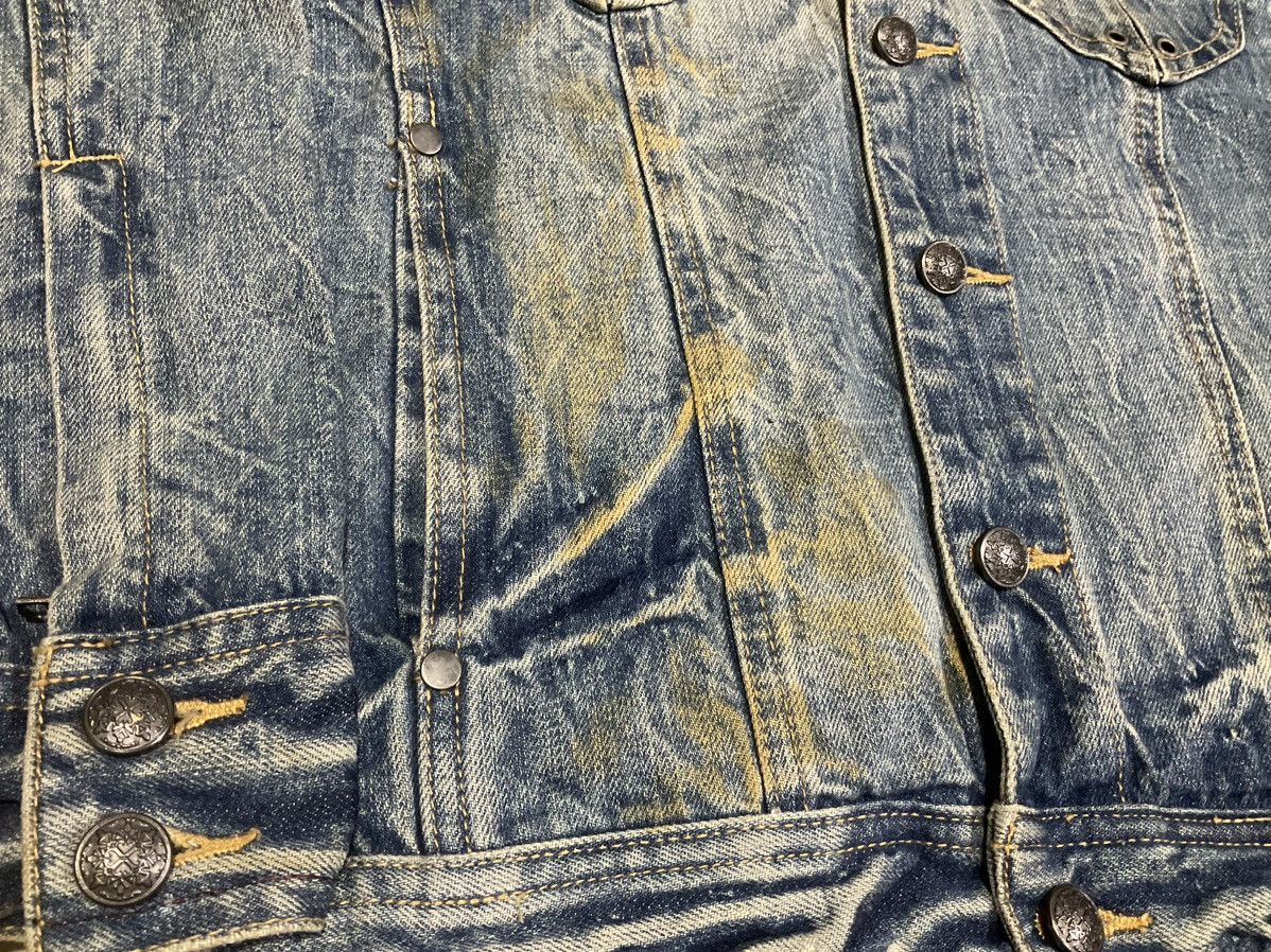 14th Addiction × If Six Was Nine × Le Grande Bleu (L.G.B.) 🔥Y2K Archived Midas Boro Mud Wash Denim Jacket Size US L / EU 52-54 / 3 - 11 Thumbnail