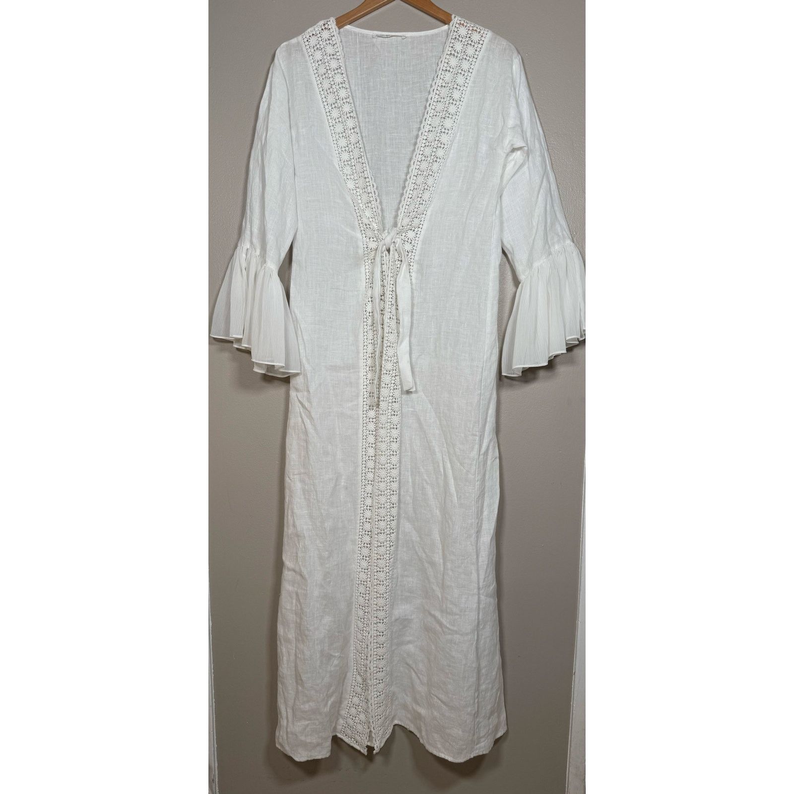Designer Maia Bergman Linen Robe Coverup M $298 Size ONE SIZE - 8 Thumbnail