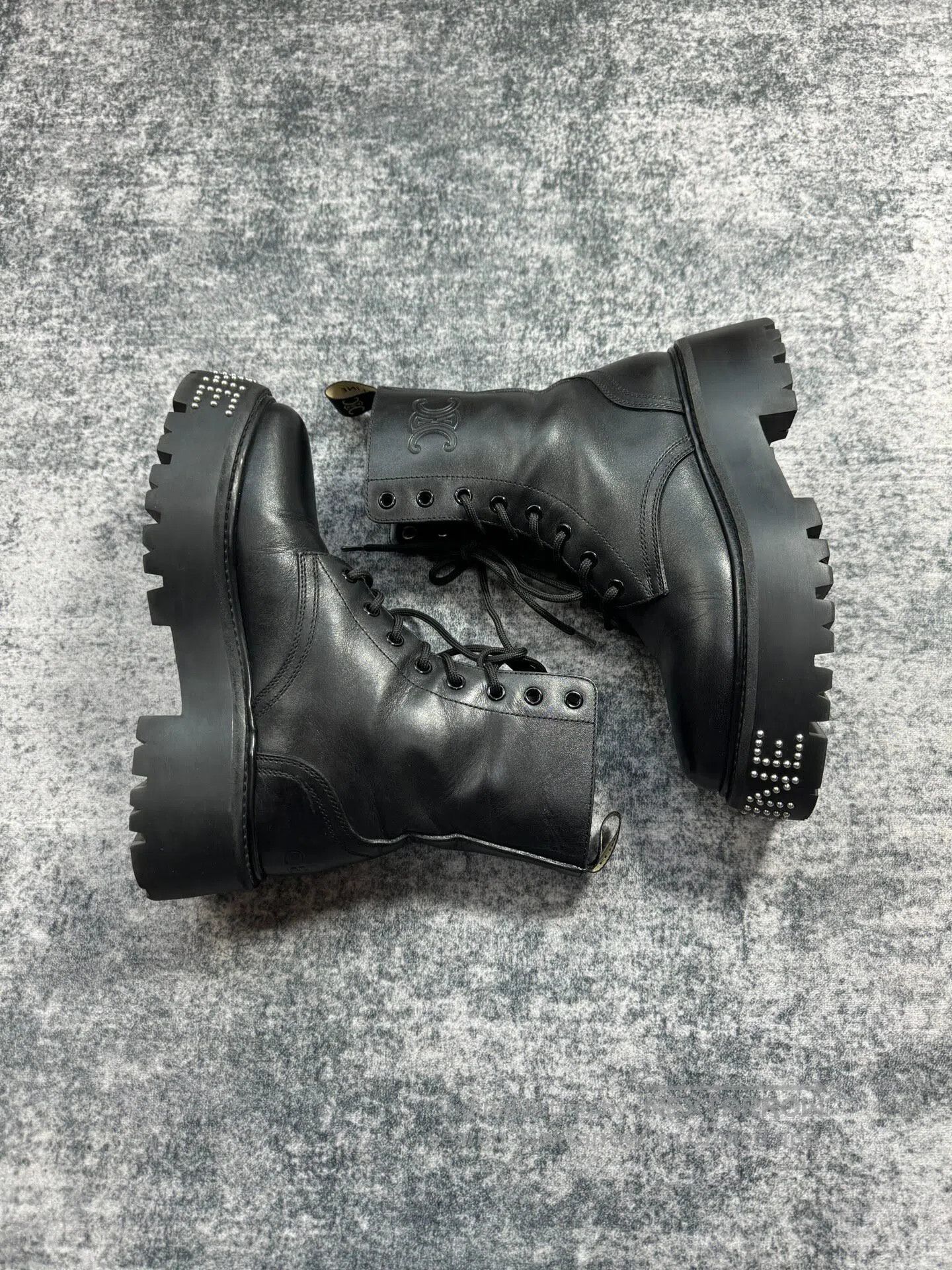 Celine CELINE New Arrival Studded Logo Women's Boots| Size US 5.5 / IT 35.5 - 3 Thumbnail