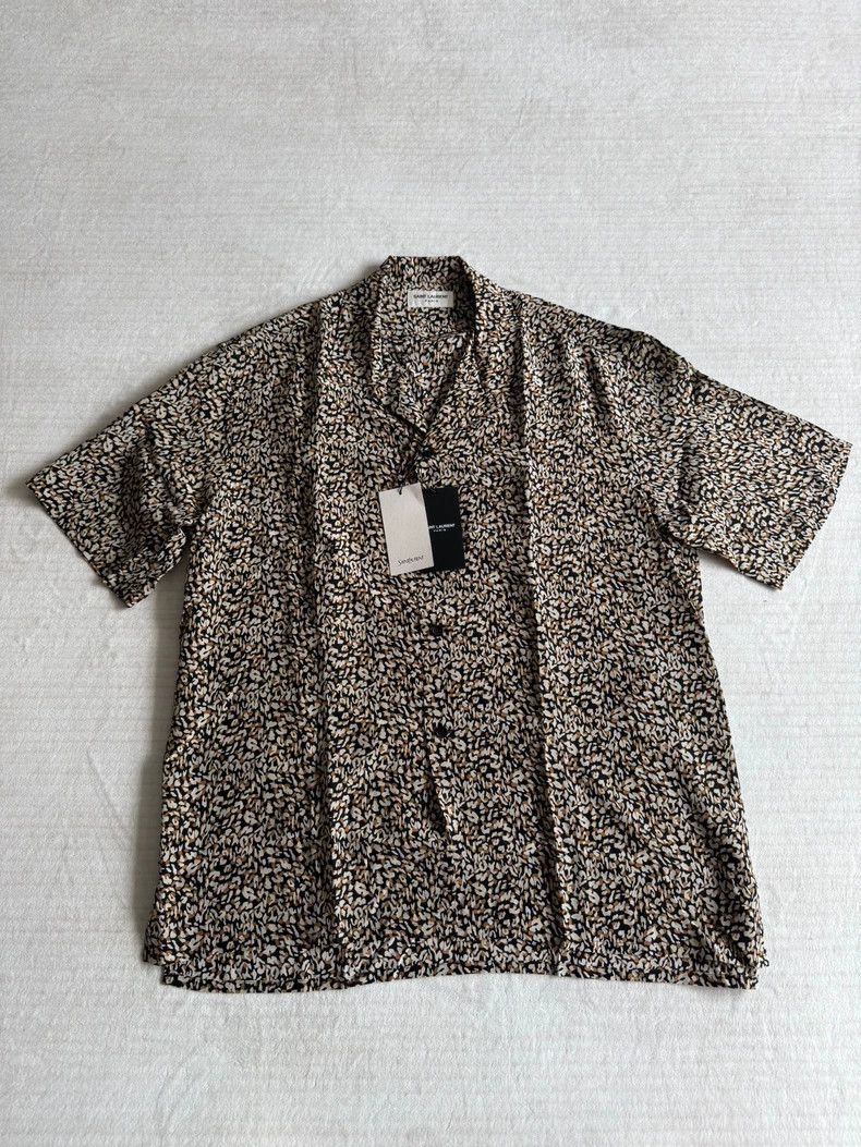 Yves Saint Laurent Saint Laurent Leopard Print Silk Shirt Size US M / EU 48-50 / 2 - 1 Thumbnail