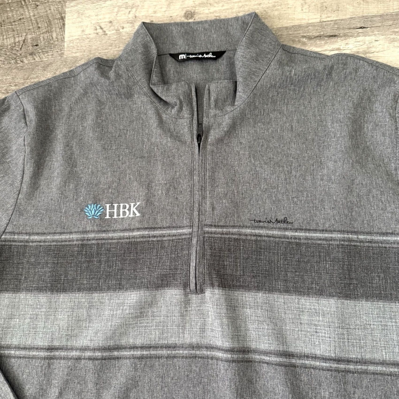 TravisMathew TravisMathew Golf Pullover Mens XXXL 3XL Gray Striped Long Sleeve Mock 1/4 Zip Size US XXL / EU 58 / 5 - 8 Thumbnail
