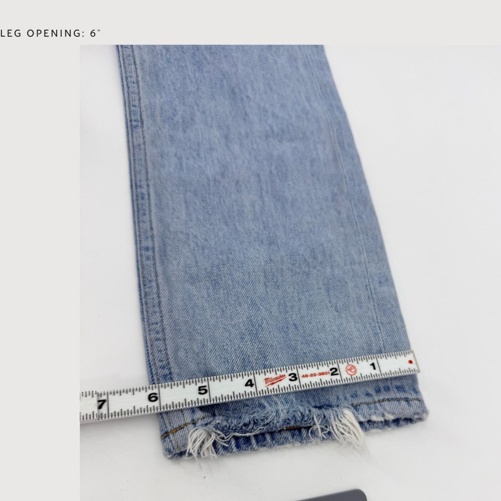 Agolde AGOLDE Riley Cropped Straight Jeans Light Wash 24 Size 24" / US 00 / IT 34 - 9 Thumbnail