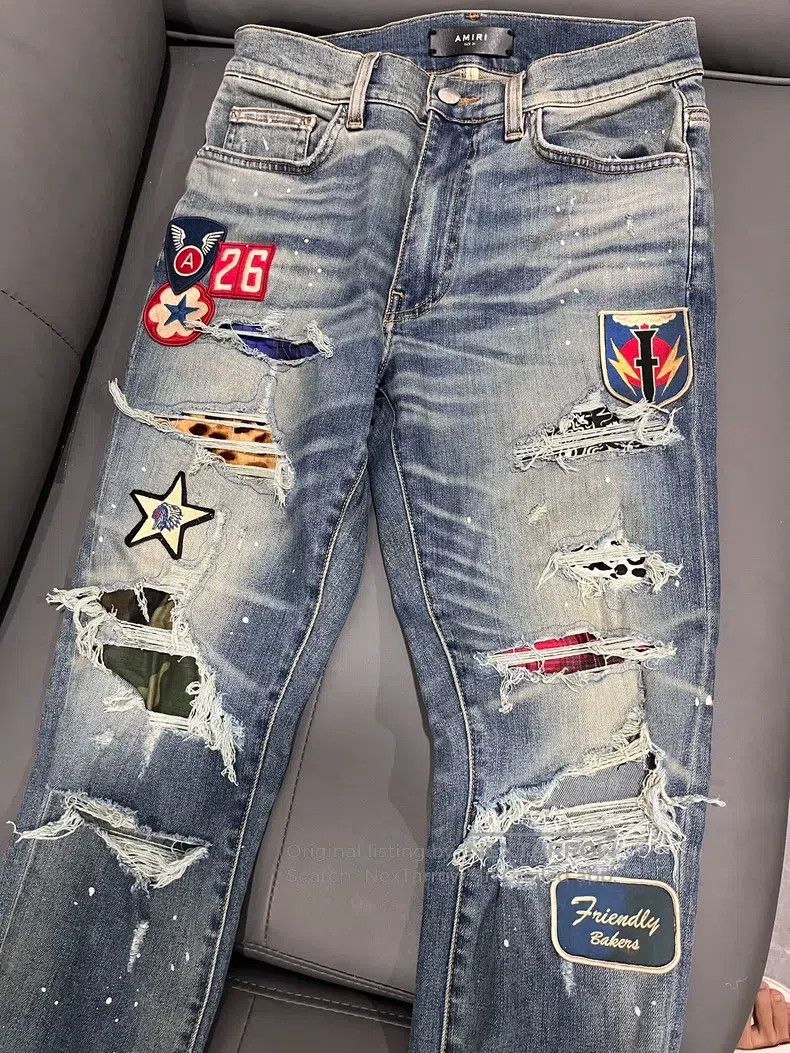 Amiri Amiri Size 31 Leopard medal jeans Size US 31 - 2 Thumbnail
