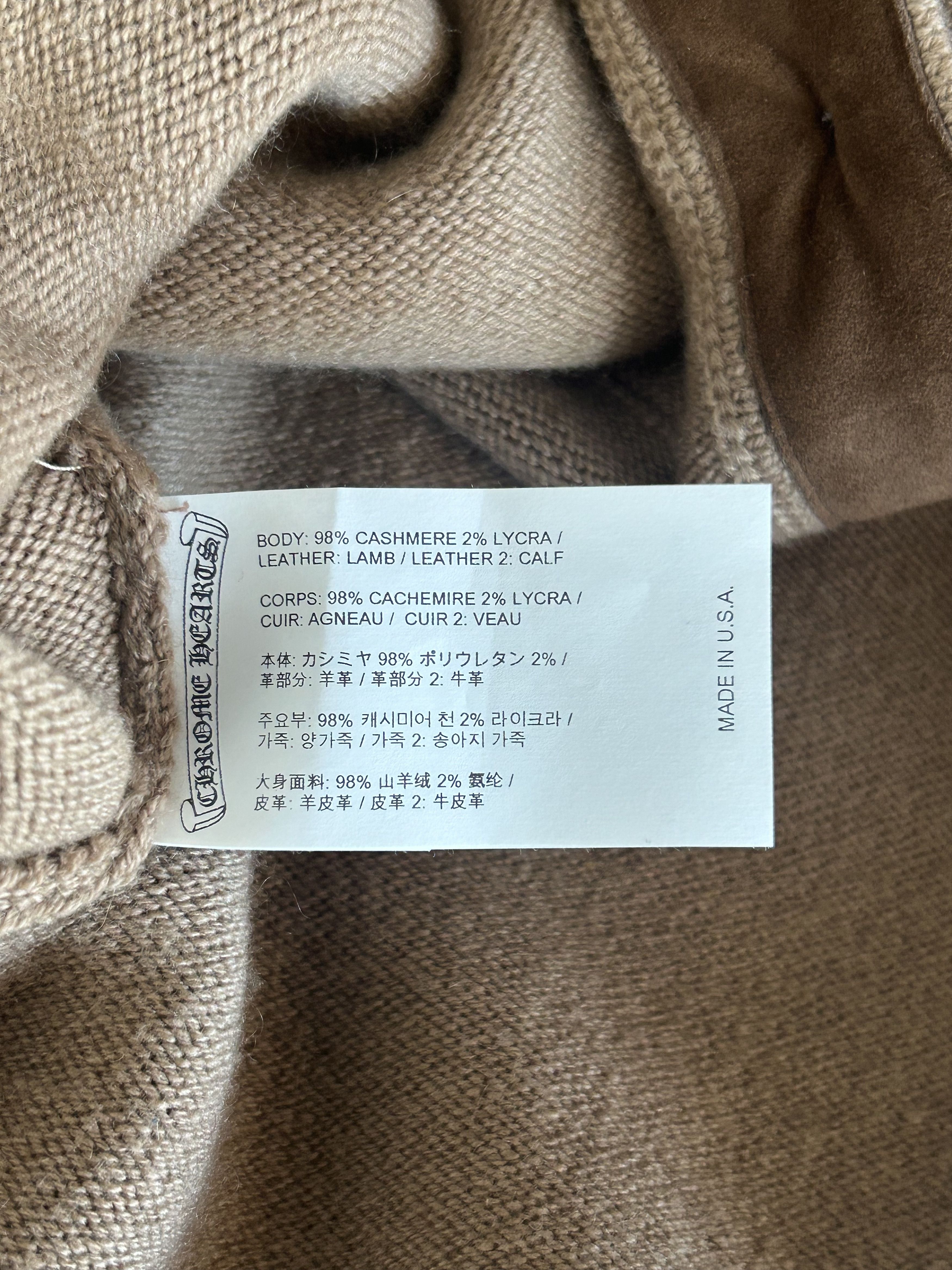 Chrome Hearts Chrome Hearts Brown Triple Cross Patch Cashmere Cardigan Size US S / EU 44-46 / 1 - 4 Thumbnail