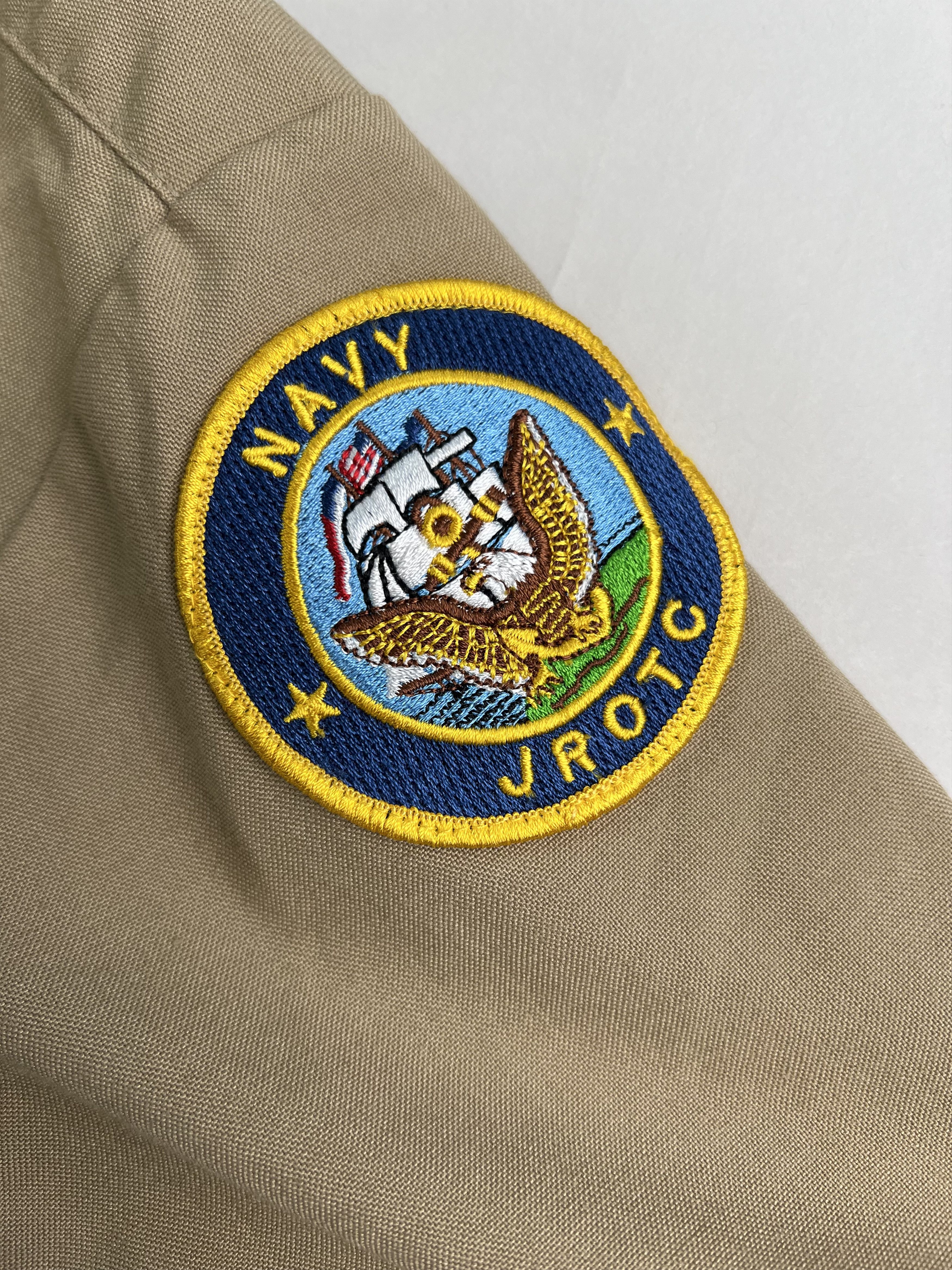 Vintage Vintage Us Army Navy Jrotc Shirt Beige Small Size US S / EU 44-46 / 1 - 5 Thumbnail