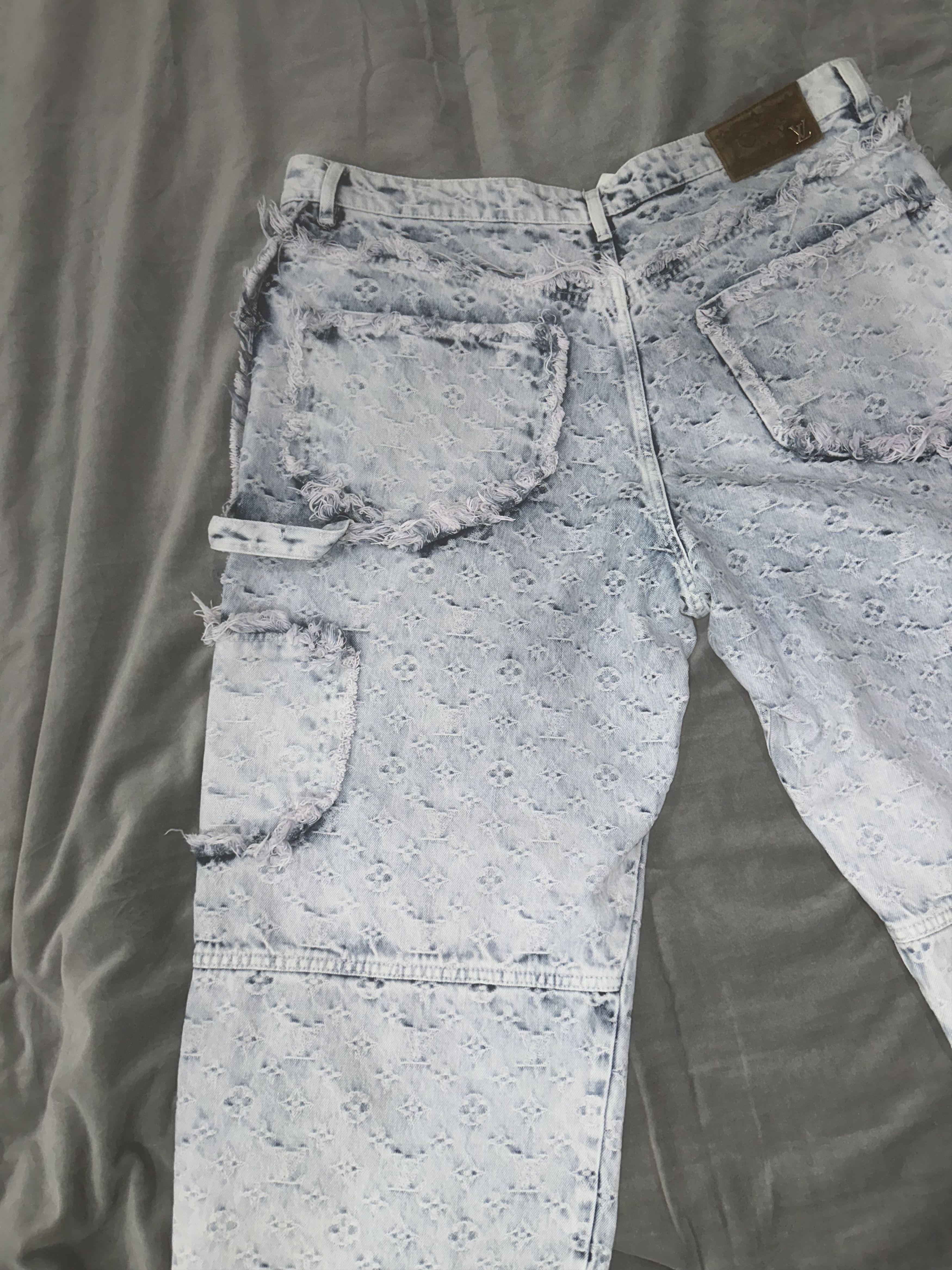 Louis Vuitton Louis Vuitton Purple n Blue Monogram Carpenter Flared Jeans Size US 38 / EU 54 - 9 Thumbnail