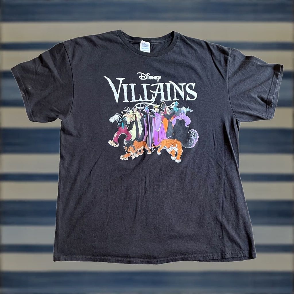 Delta VINTAGE Disney Villains Delta VTG Y2K Adult XL Black T-Shirt Short Sleeve Maleficent Mens Size US XL / EU 56 / 4 - 1 Thumbnail