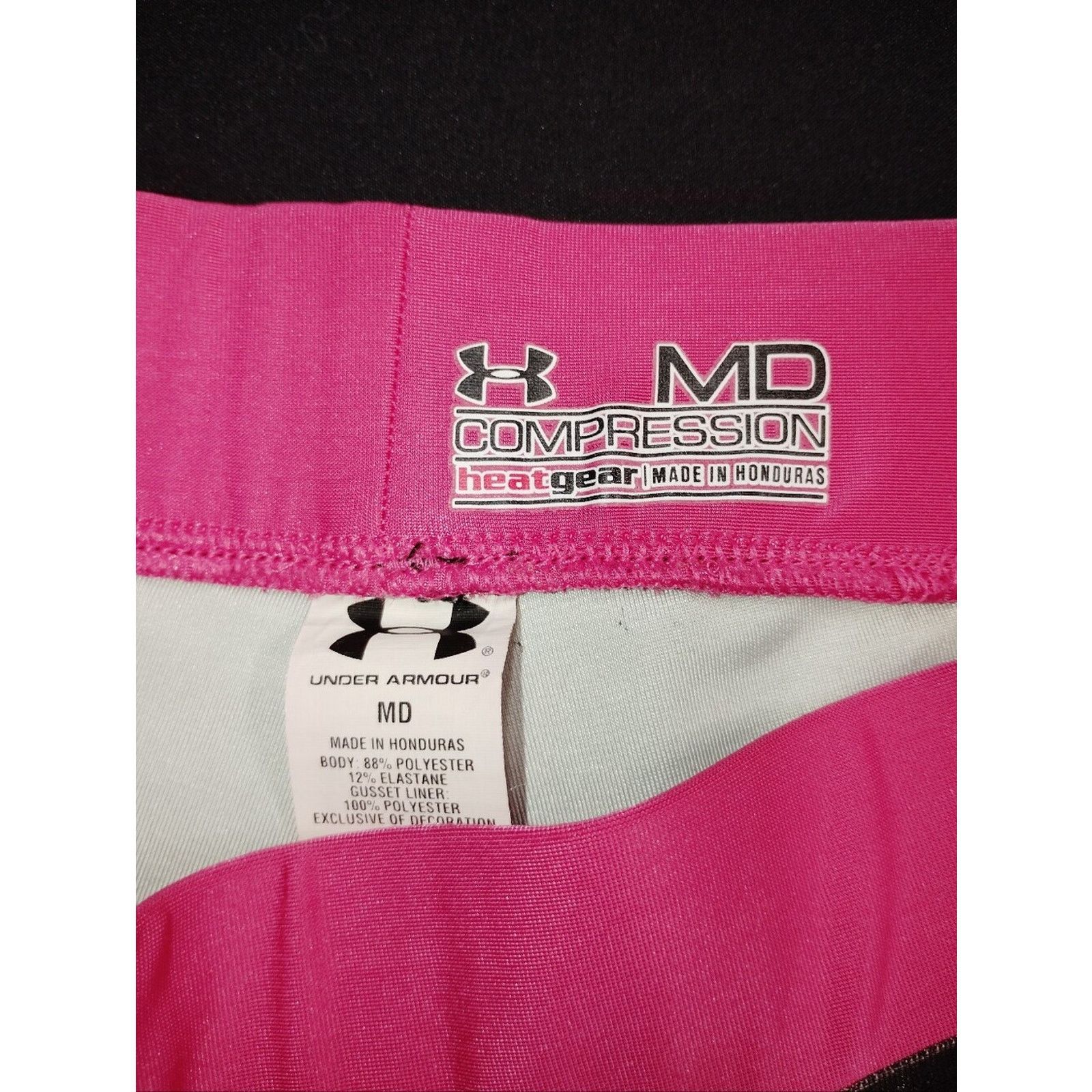 Under Armour Under Armour Women’s Black Shorts with Pink Waistband & Logo Size 26" / US 2 / IT 38 - 2 Thumbnail
