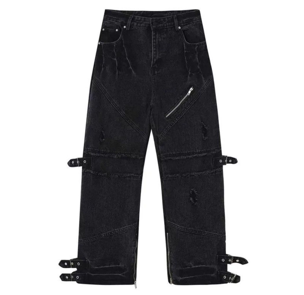 Other Baggy Ripped Stacked Jeans Cargo Pants Size US 34 / EU 50 - 3 Thumbnail