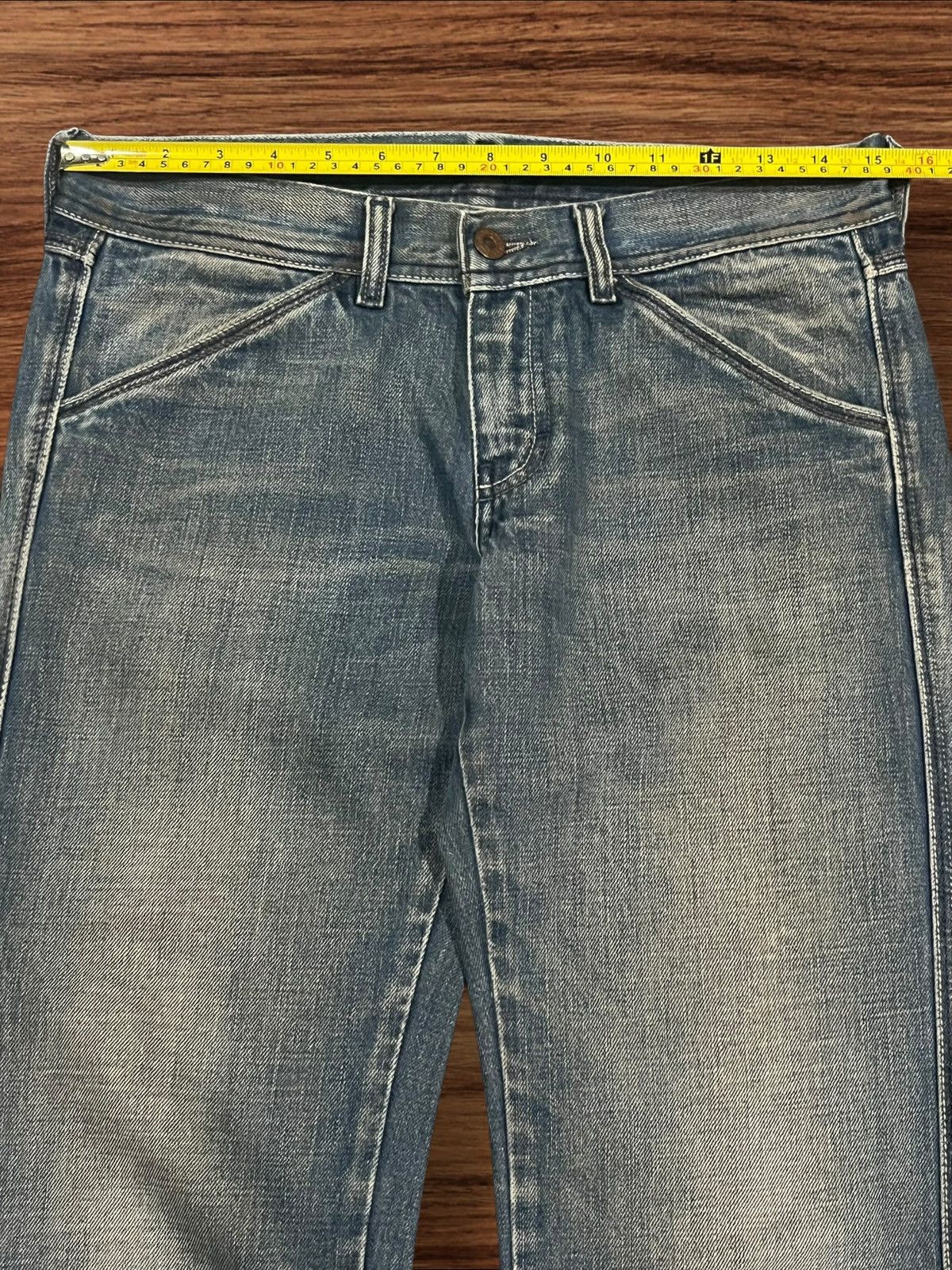 Diesel Vintage Diesel Blue Faded Washed Frayed Leg Flare Jeans Size 30" / US 8 / IT 44 - 15 Thumbnail