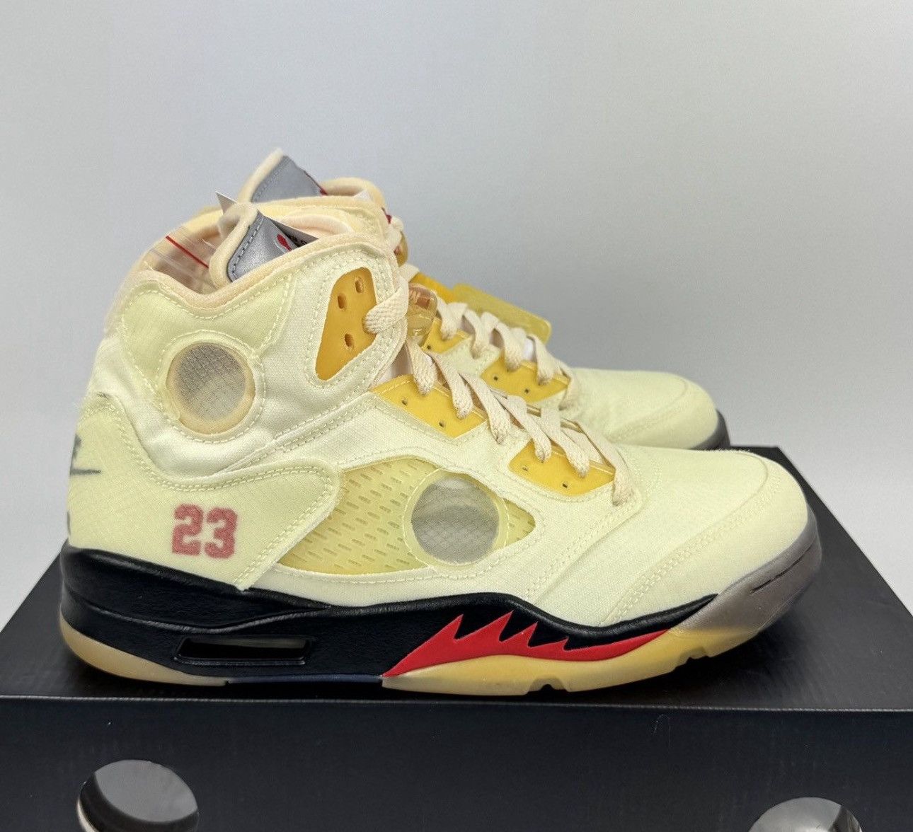 Nike × Off-White JORDAN 5 RETRO X OFF-WHITE SAIL SNEAKERS Size US 9.5 / EU 42-43 - 1 Thumbnail
