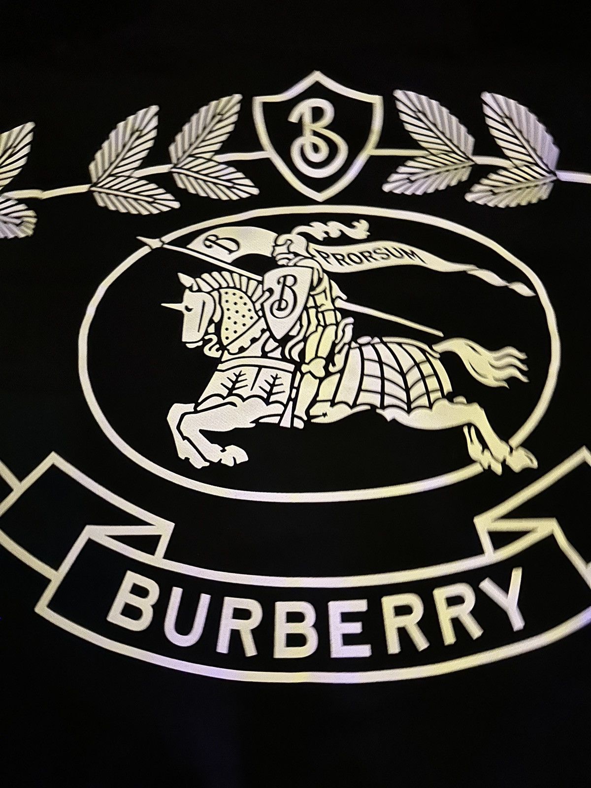 image of Burberry Black Ekd Hoodie Size S, Men's