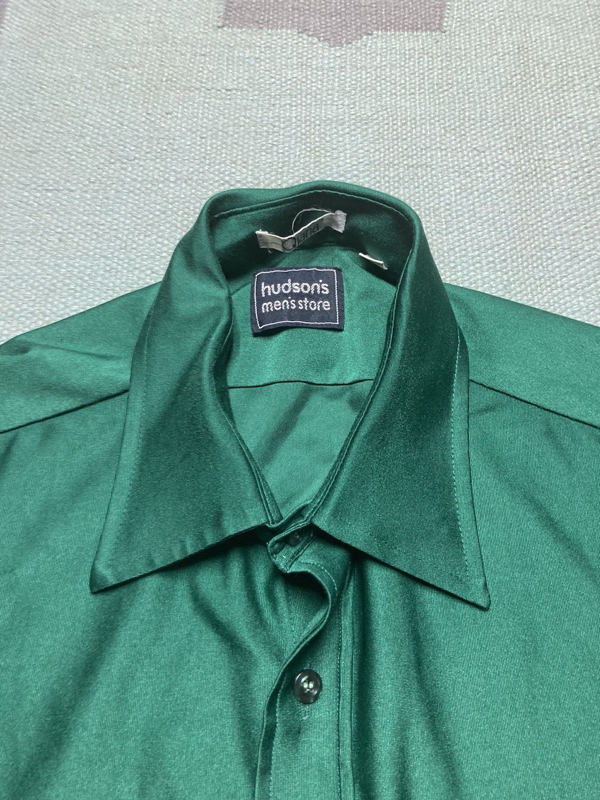 Vintage Vintage 80s polo shirt Hudson’s Detroit polyester? large Size US L / EU 52-54 / 3 - 4 Thumbnail