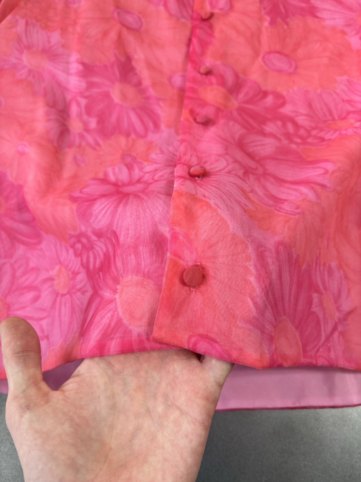 Japanese Brand 1960s Vintage Chiffon Shirt St. Michaels MBV Loveless Sheer Size S / US 4 / IT 40 - 7 Thumbnail