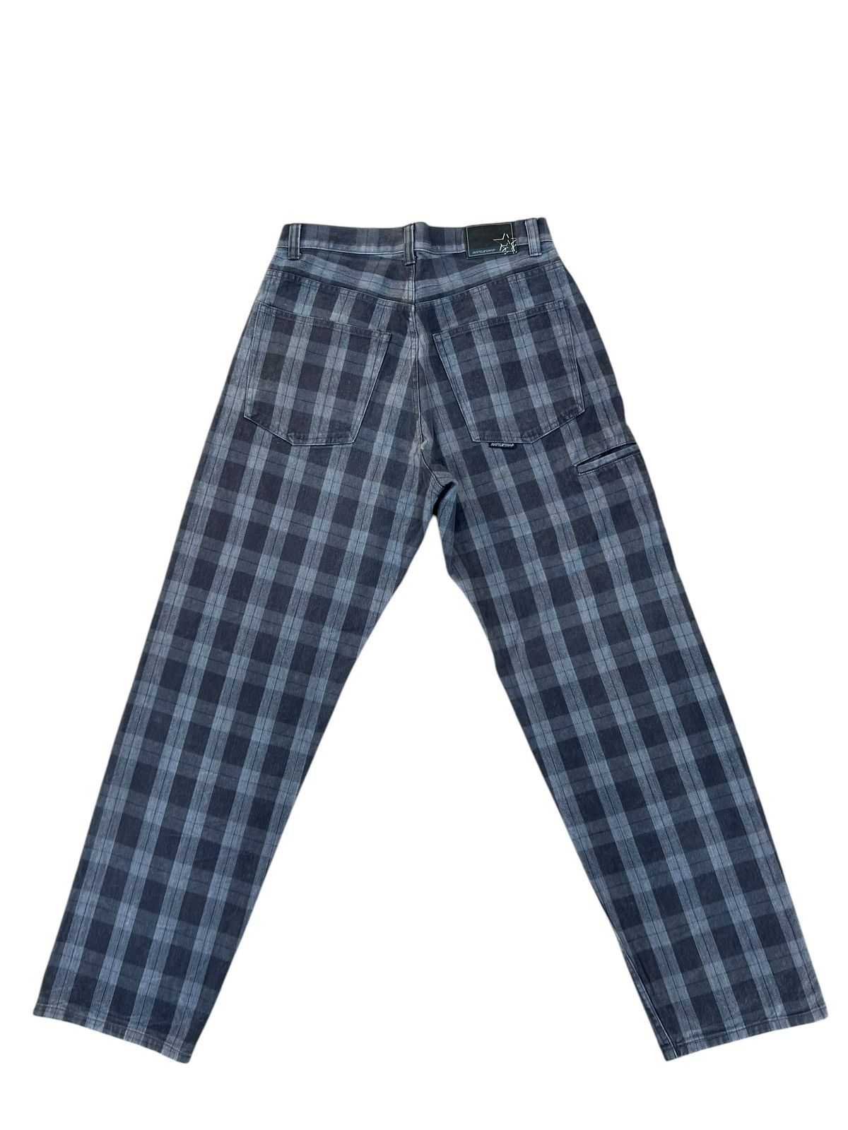 Vintage Vintage RATTLE TRAP Japan Fade Plaid Baggy Work Pant Size US 31 - 12 Thumbnail