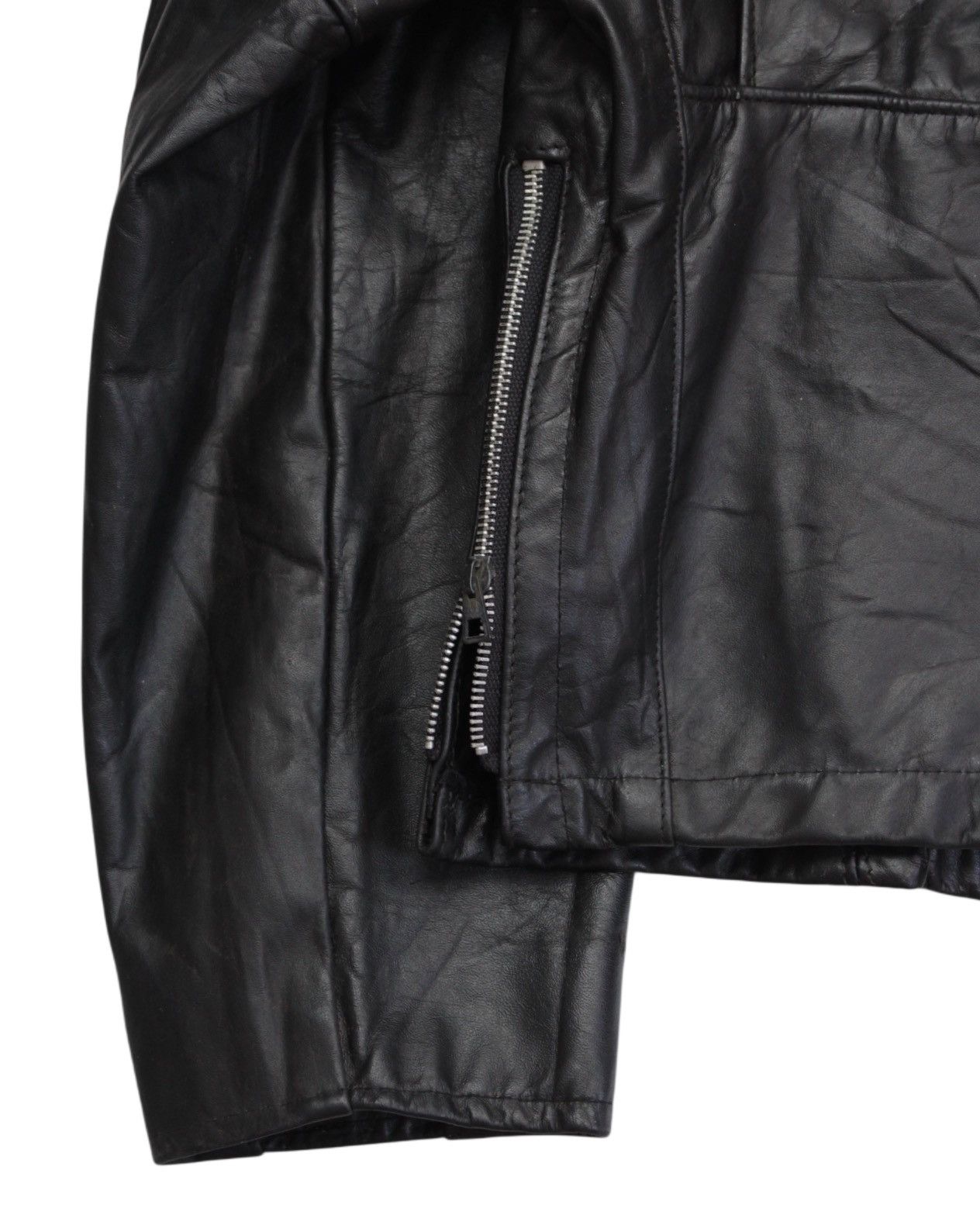 Schott 1980S SCHOTT NYC BLACK CAFE RACER LEATHER JACKET Size US XL / EU 56 / 4 - 7 Thumbnail