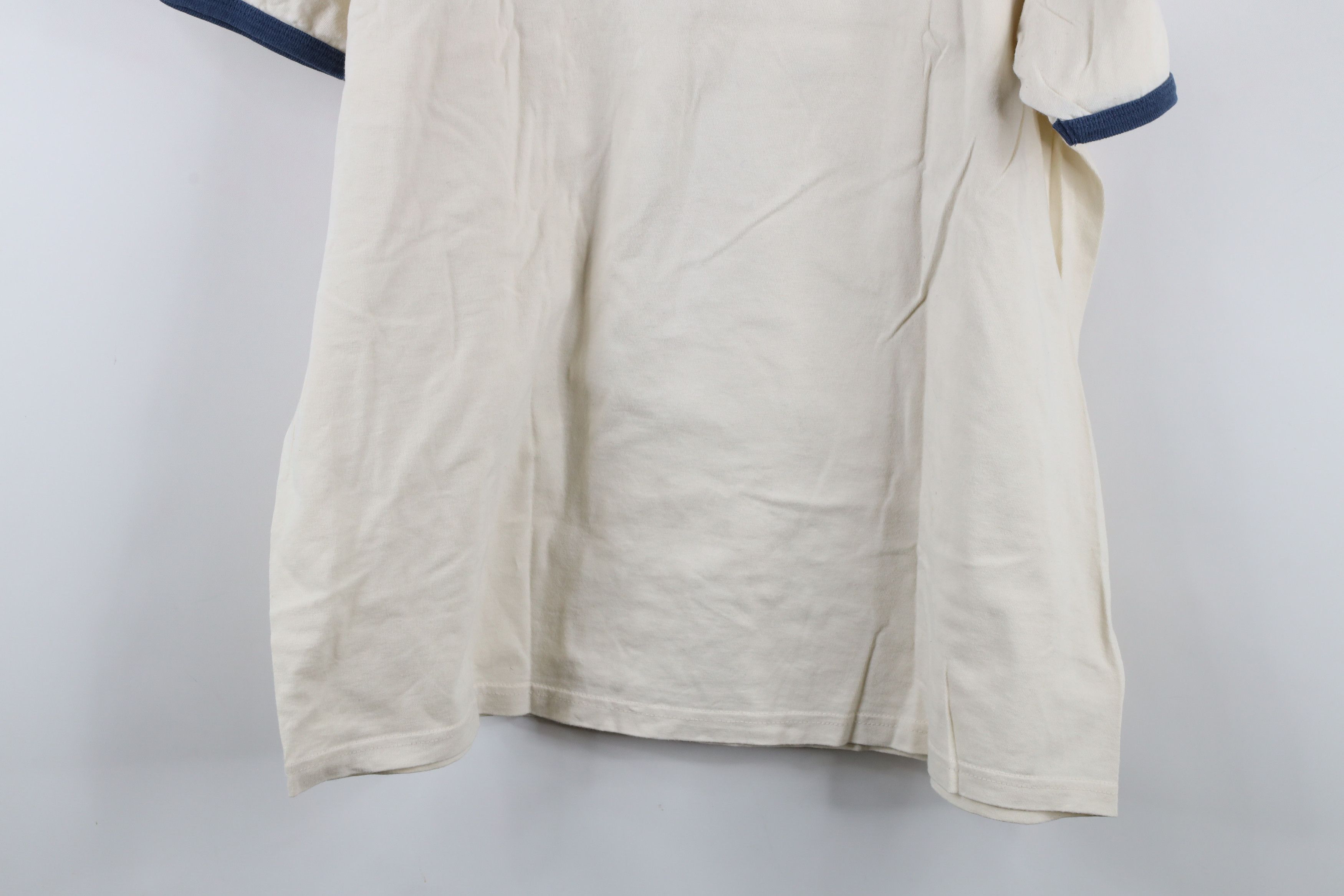 Ralph Lauren × Vintage Vintage 90s Ralph Lauren Short Sleeve Ringer T-Shirt Beige Size US L / EU 52-54 / 3 - 13 Thumbnail