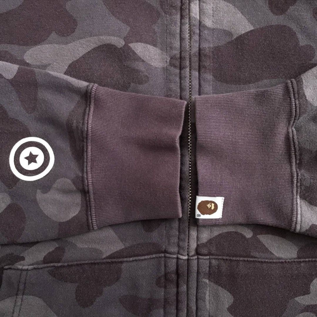 Bape BAPE Color Camo Double Shark full zip hoodie Burgundy APE Size US XXL / EU 58 / 5 - 6 Thumbnail