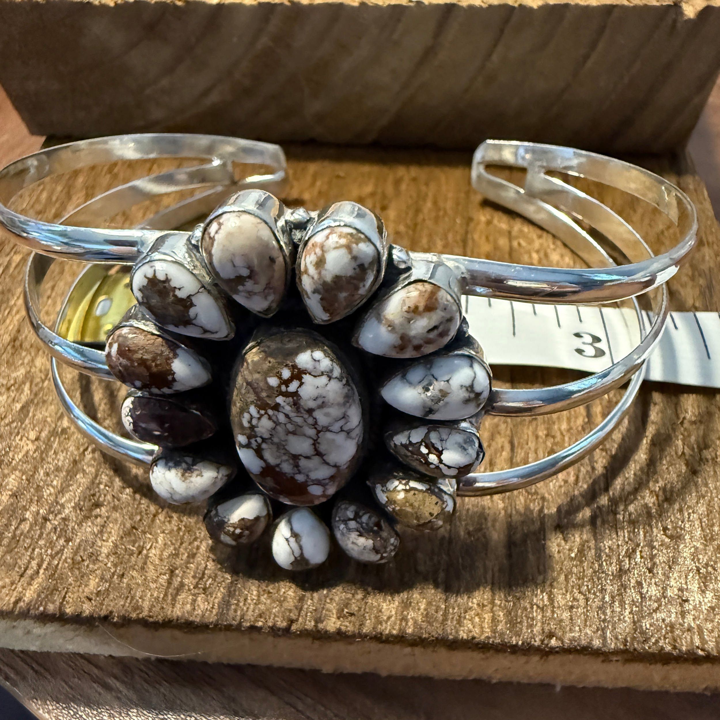 Other Wild Horse Turquoise Adjustable Sterling Silver Cuff Size ONE SIZE - 4 Thumbnail