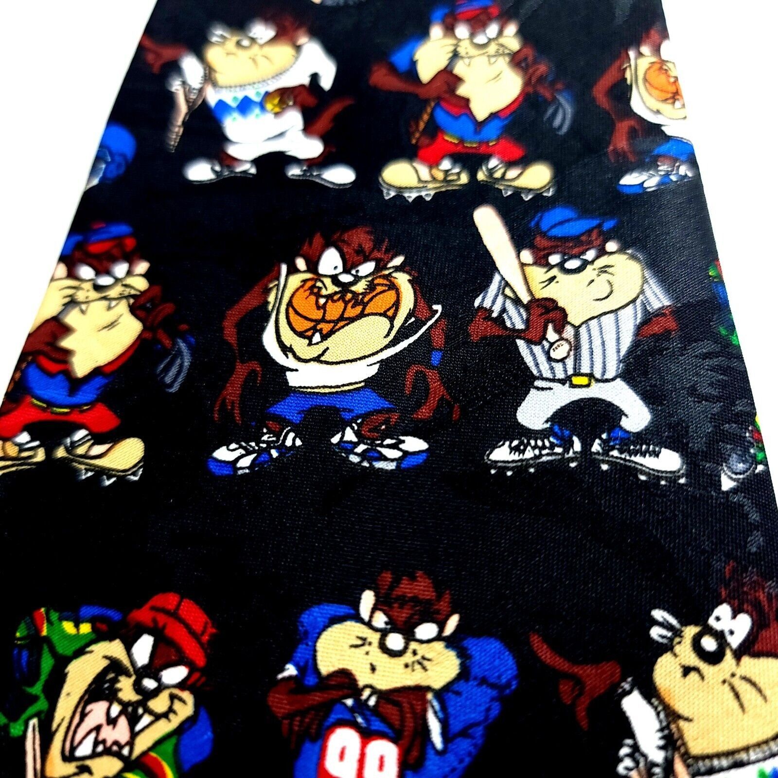 Warner Bros Looney Tunes Black Tasmanian Devil Sports Print Polyester Wi Size ONE SIZE - 2 Thumbnail