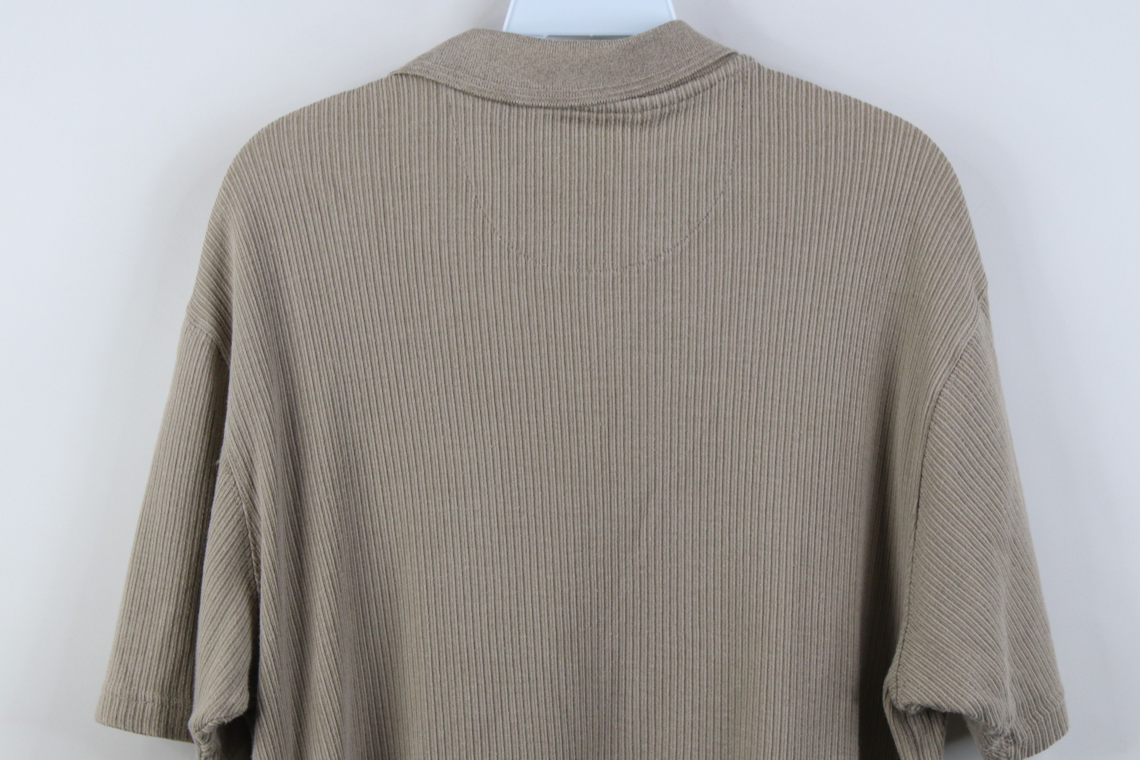 Vintage Vintage 90s Streetwear Striped Ribbed Knit Golf Polo Shirt Size US M / EU 48-50 / 2 - 9 Thumbnail