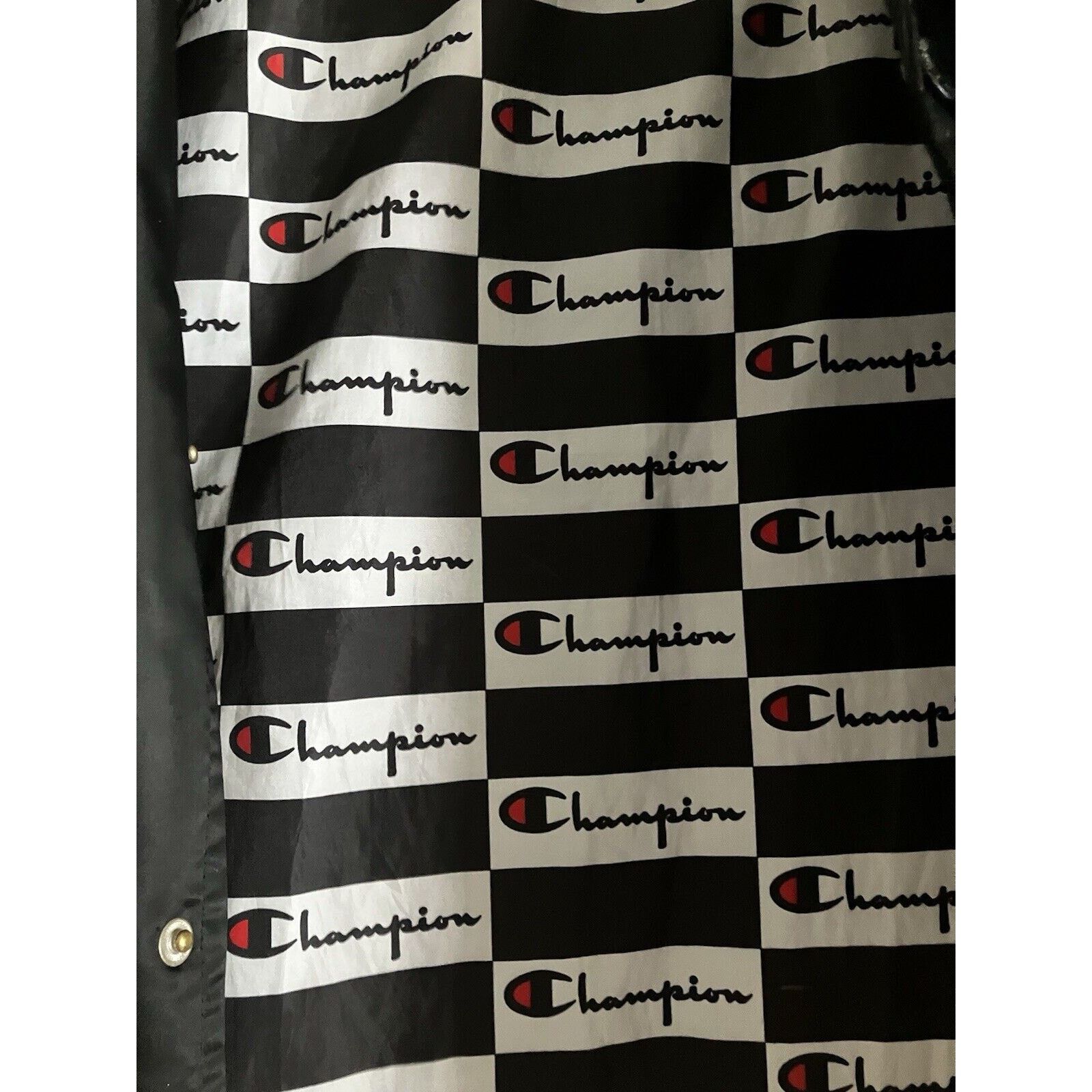 Champion Champion Jacket Black Snap Men’s Med Lightweight with logo Size US M / EU 48-50 / 2 - 3 Thumbnail