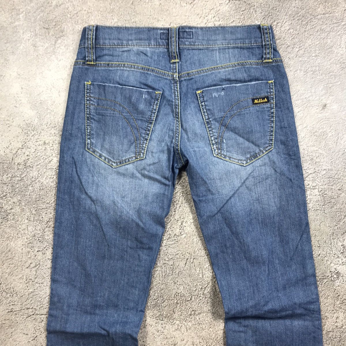 Vintage Vintage Y2K Distressed Flared Jeans Grunge Thrashed Baggy 27 Size 27" / US 4 / IT 40 - 5 Thumbnail