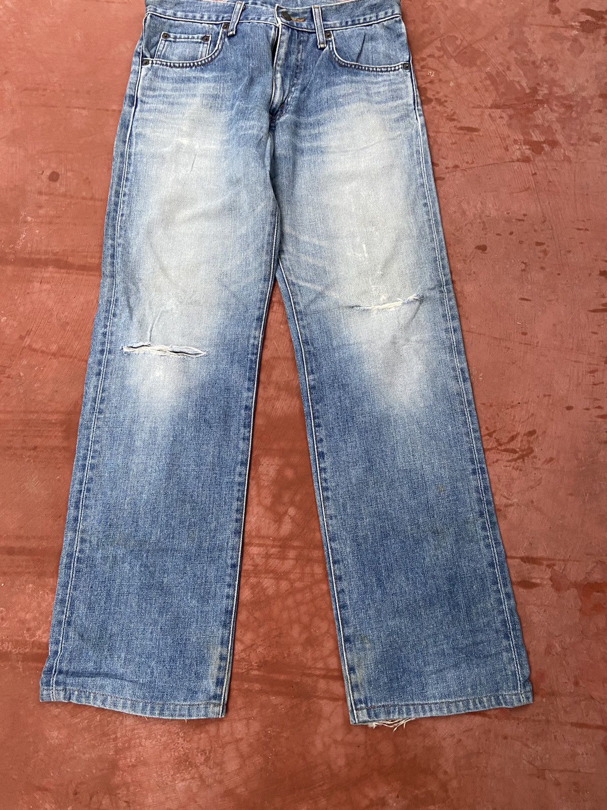 Edwin 🔥 Vintage Edwin jeans Distressed street fashion Size US 31 - 1 Thumbnail