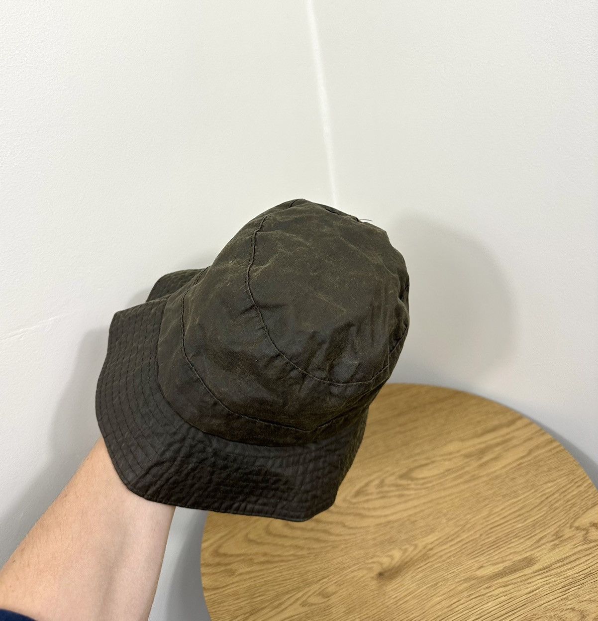 Barbour Vintage Barbour Made In England Archival Waxed Bucket Hat Size ONE SIZE - 3 Thumbnail